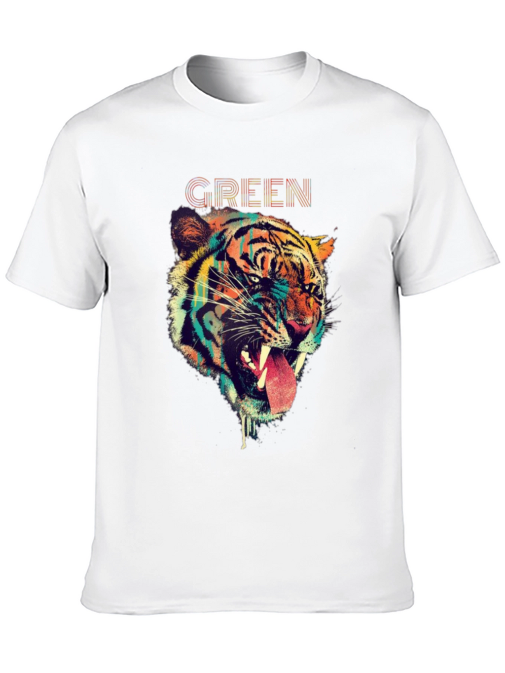 Tiger Graphic Print T-Shirt - Bold Animal Design