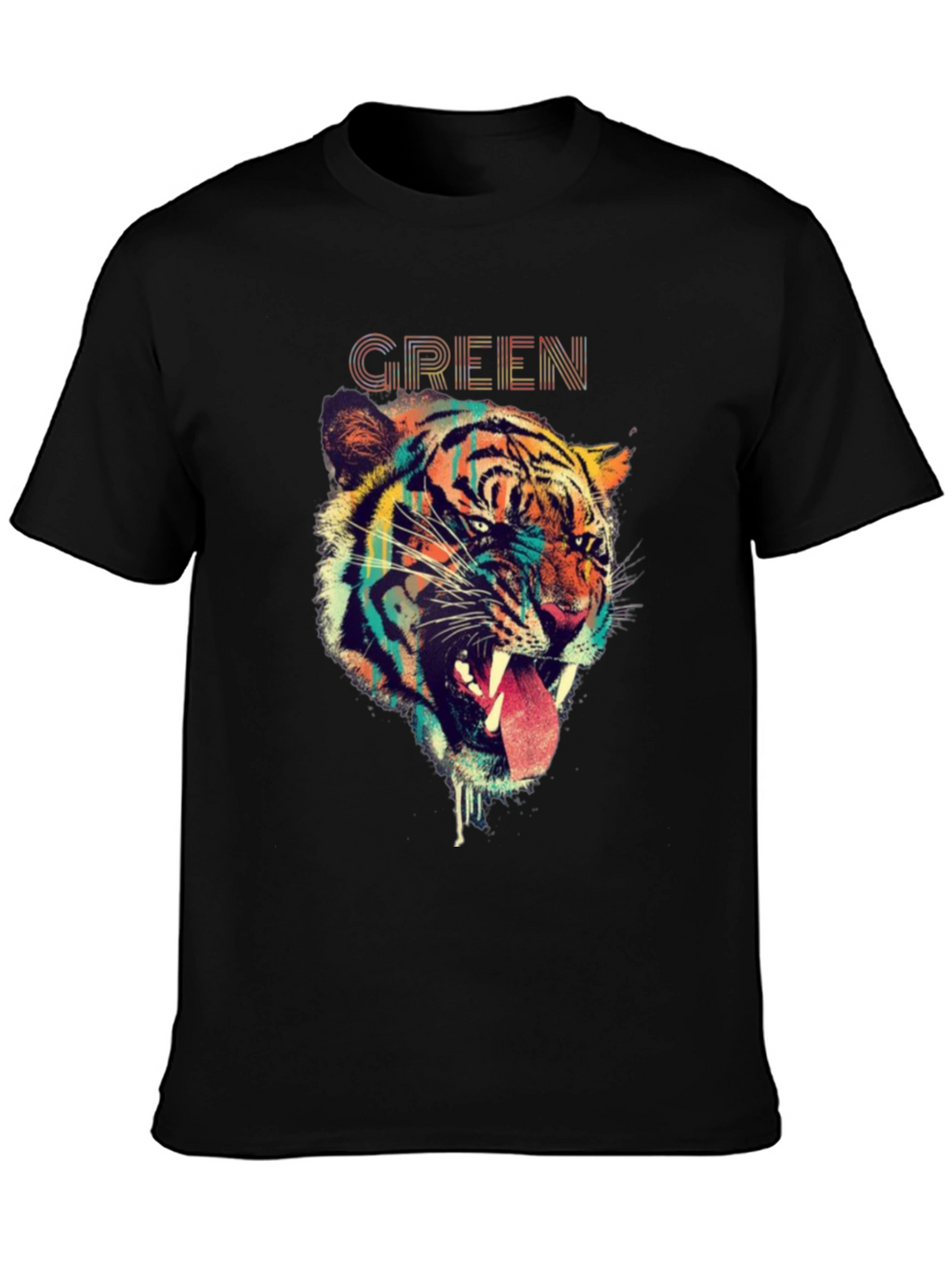 Tiger Graphic Print T-Shirt - Bold Animal Design
