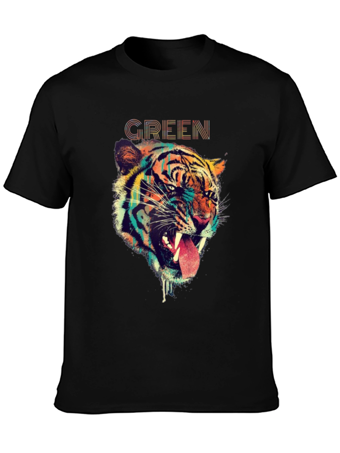 Tiger Graphic Print T-Shirt - Bold Animal Design