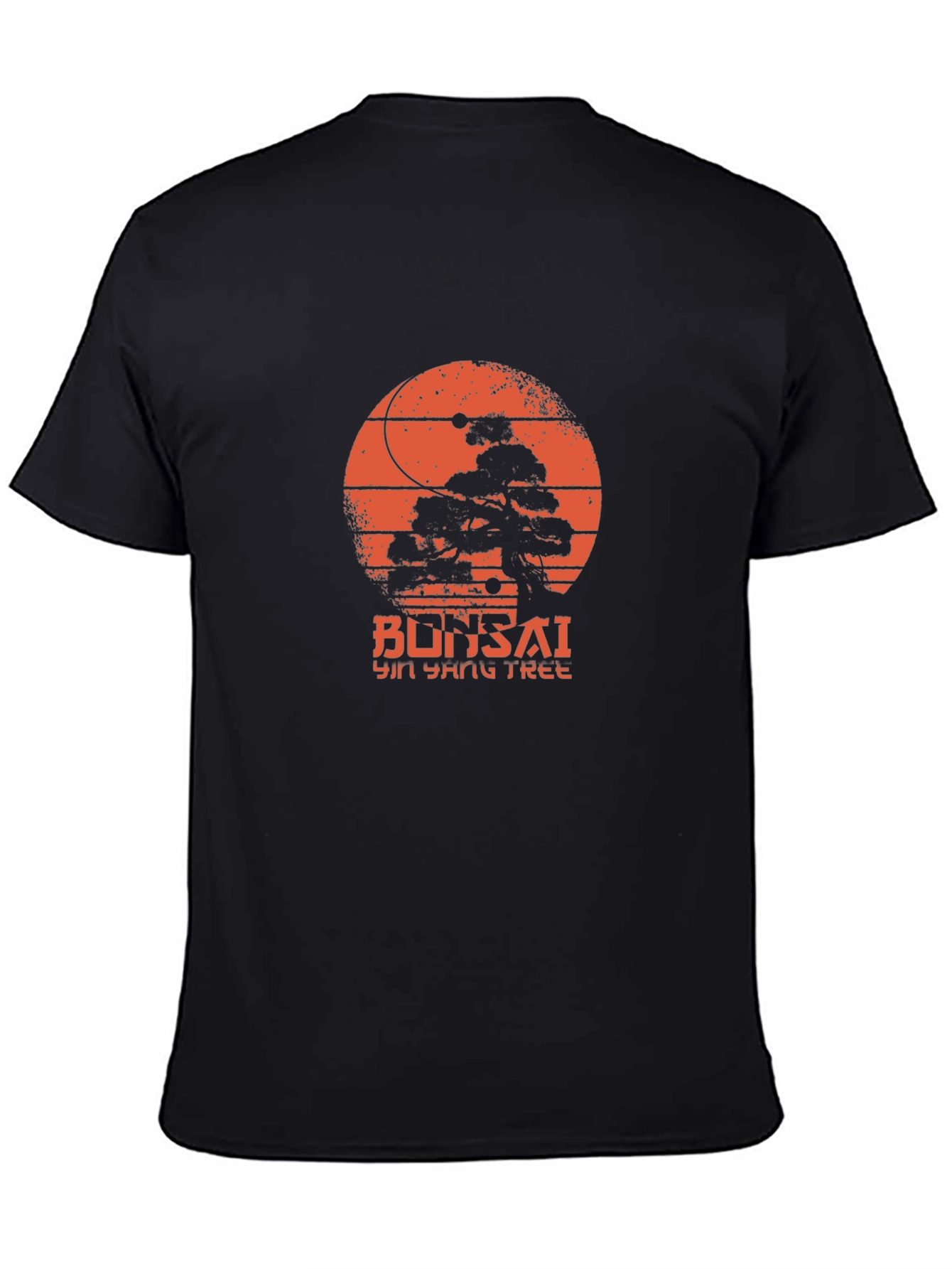 Bonsai Yin Yang Tree Graphic Tee - Black