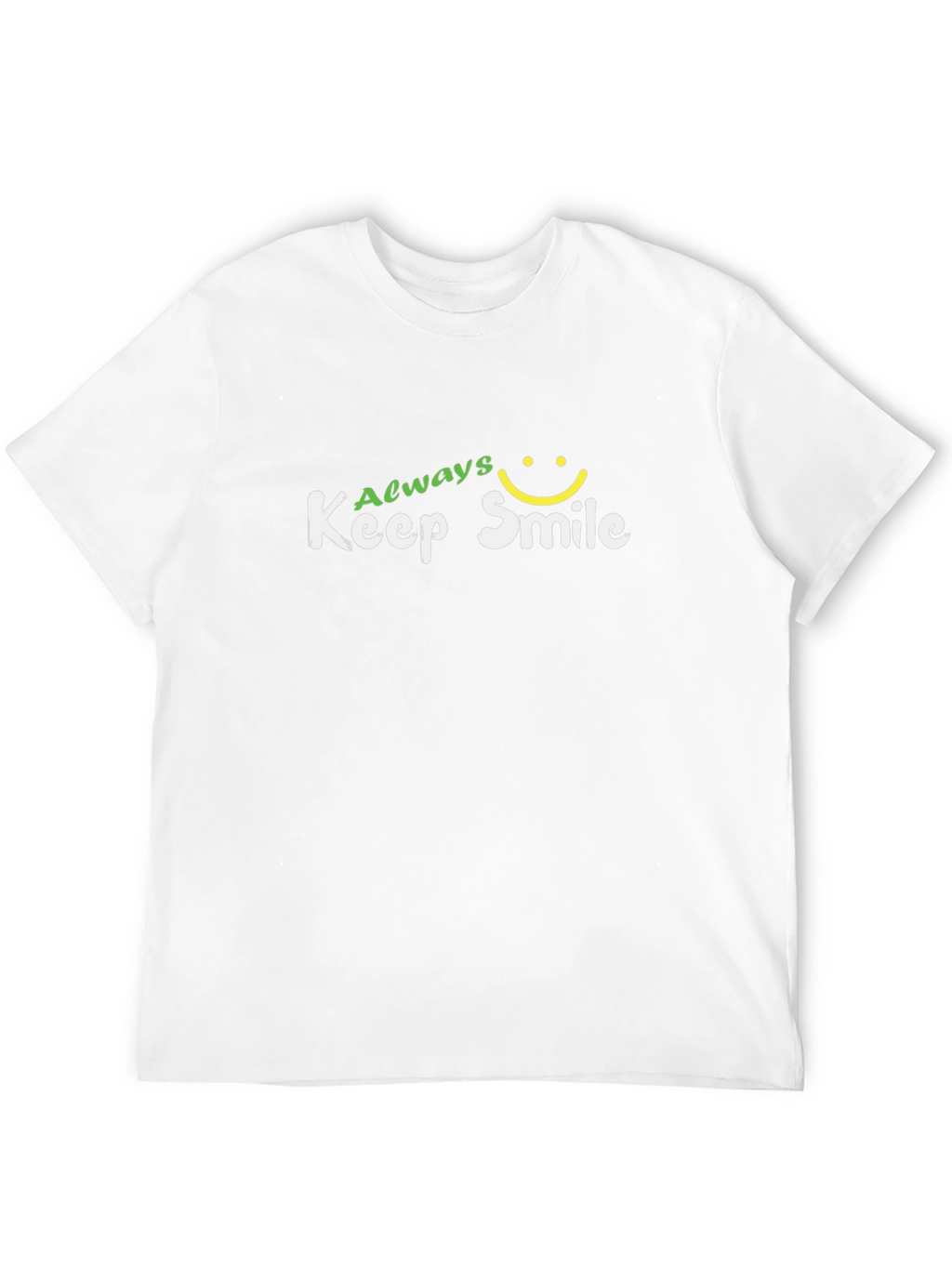 Always Keep Smile Graphic Black T-Shirt