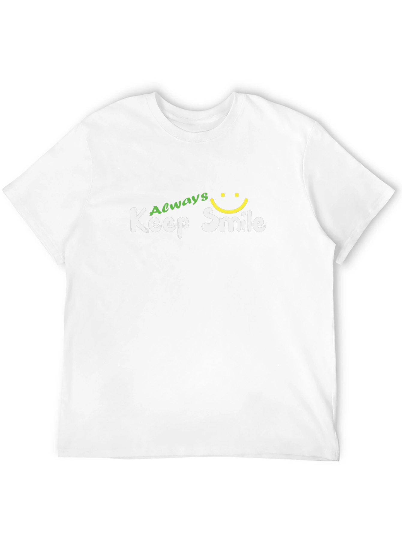 Always Keep Smile Graphic Black T-Shirt