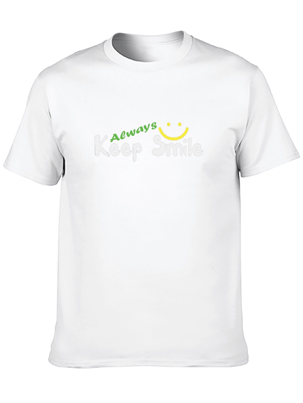 Always Keep Smile Graphic Black T-Shirt
