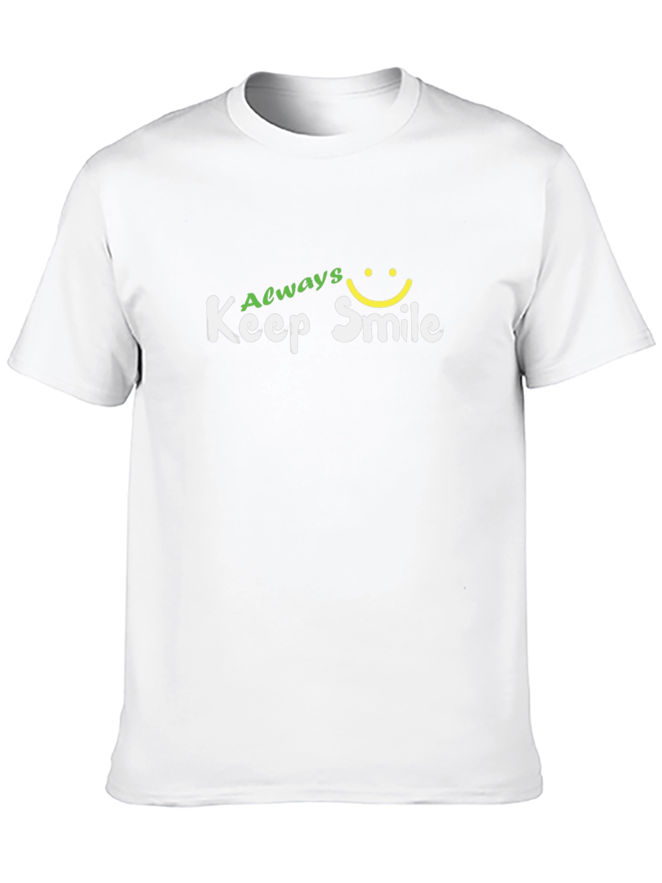 Always Keep Smile Graphic Black T-Shirt
