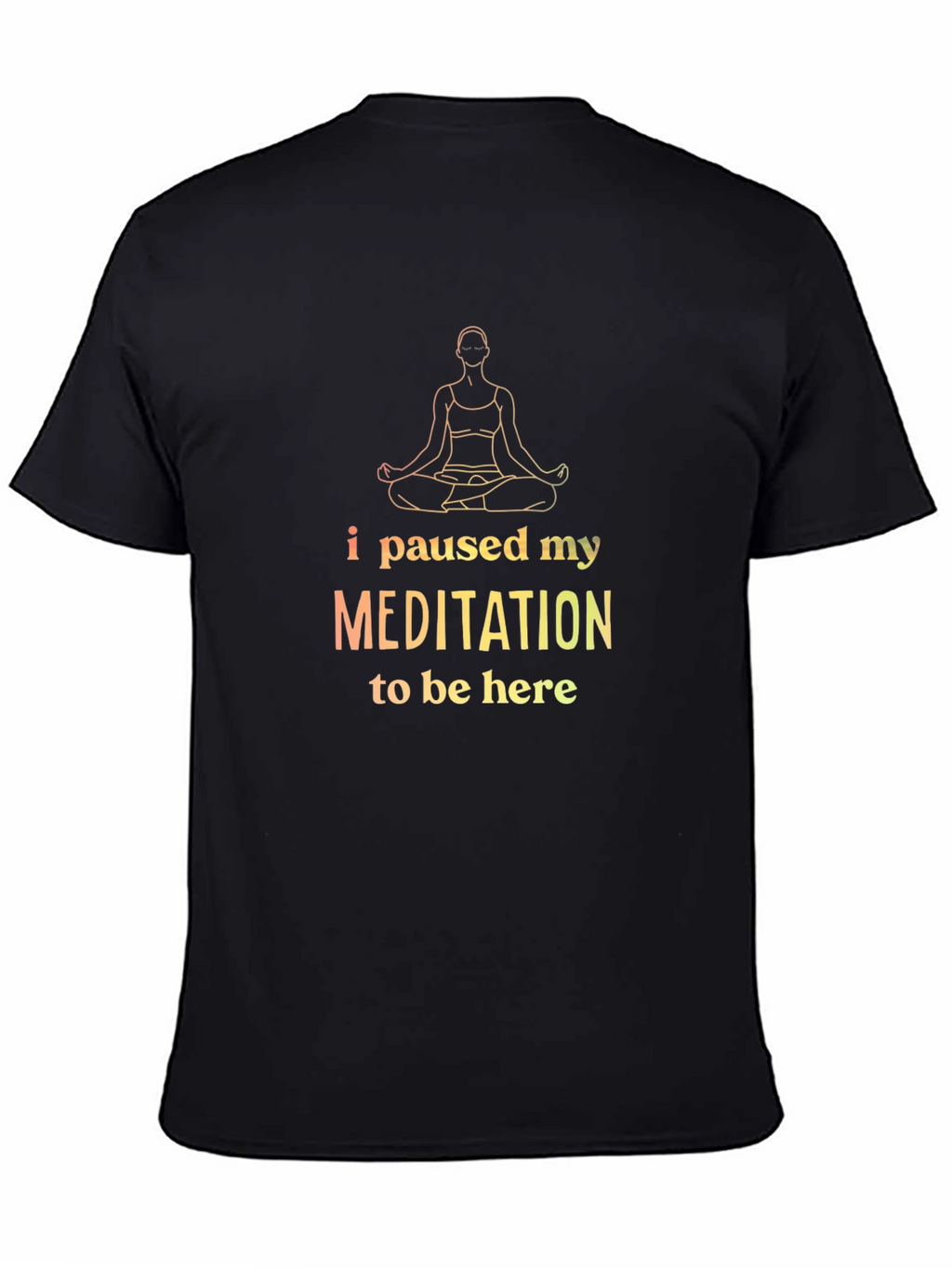 Meditation Break T-Shirt: Zen Style Black Tee