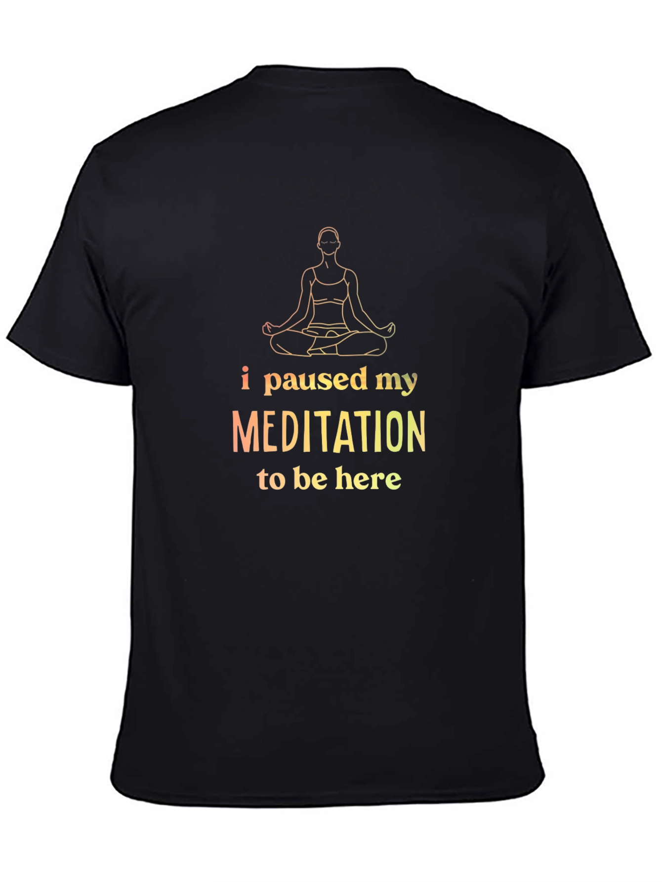 Meditation Break T-Shirt: Zen Style Black Tee