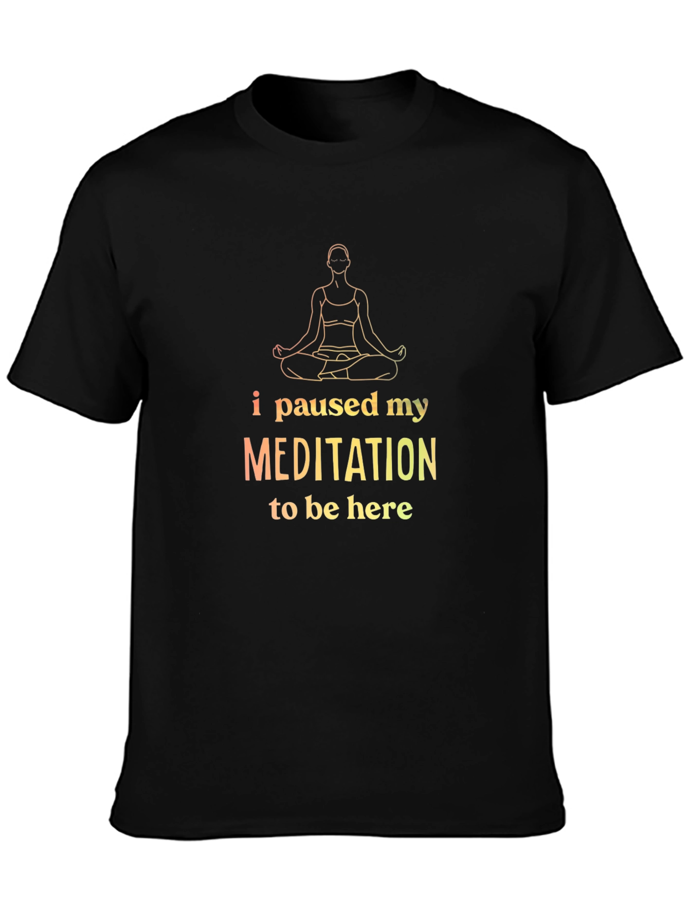 Meditation Break T-Shirt: Zen Style Black Tee