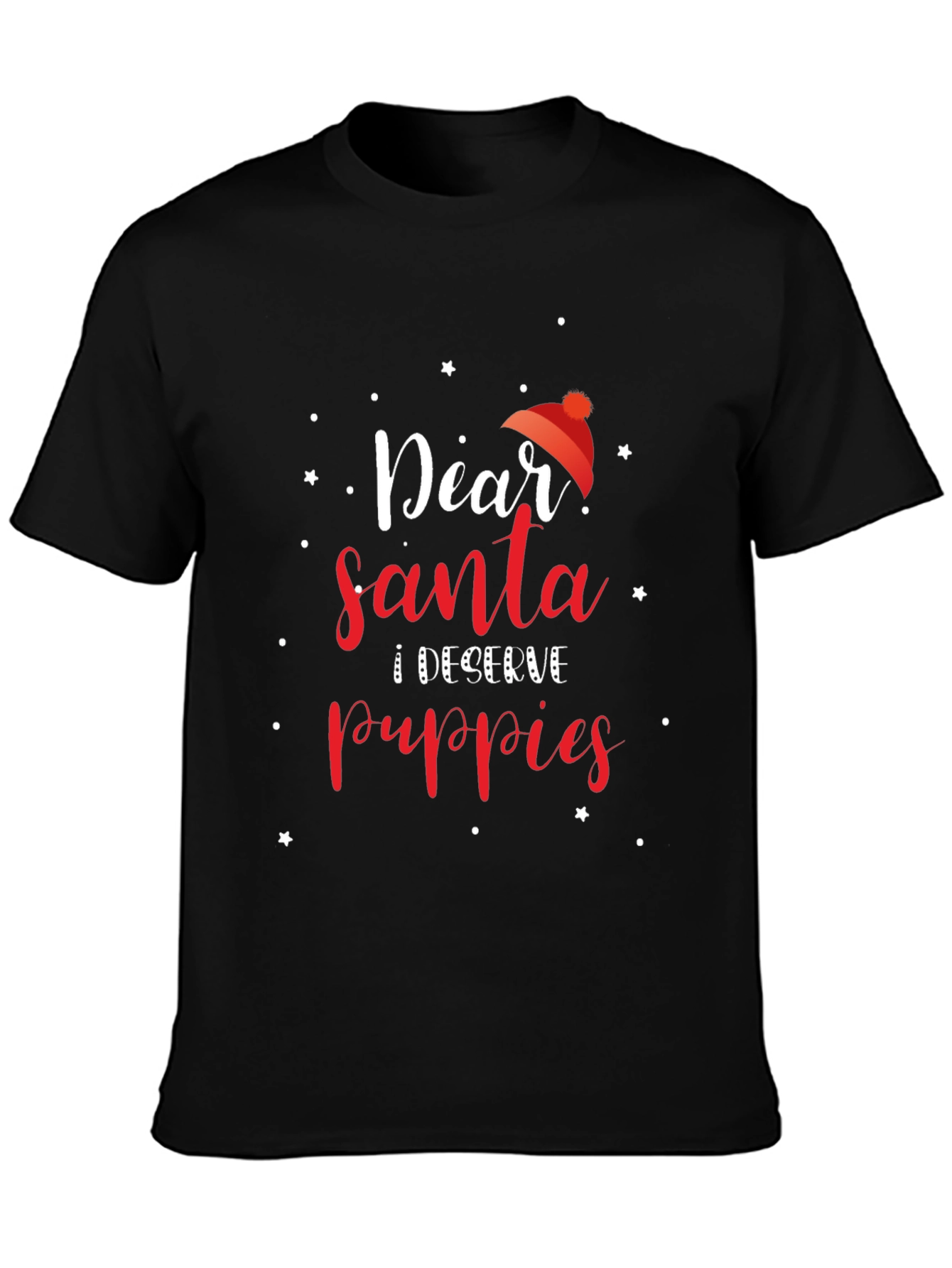 Dear Santa I Deserve Puppies Christmas T-Shirt
