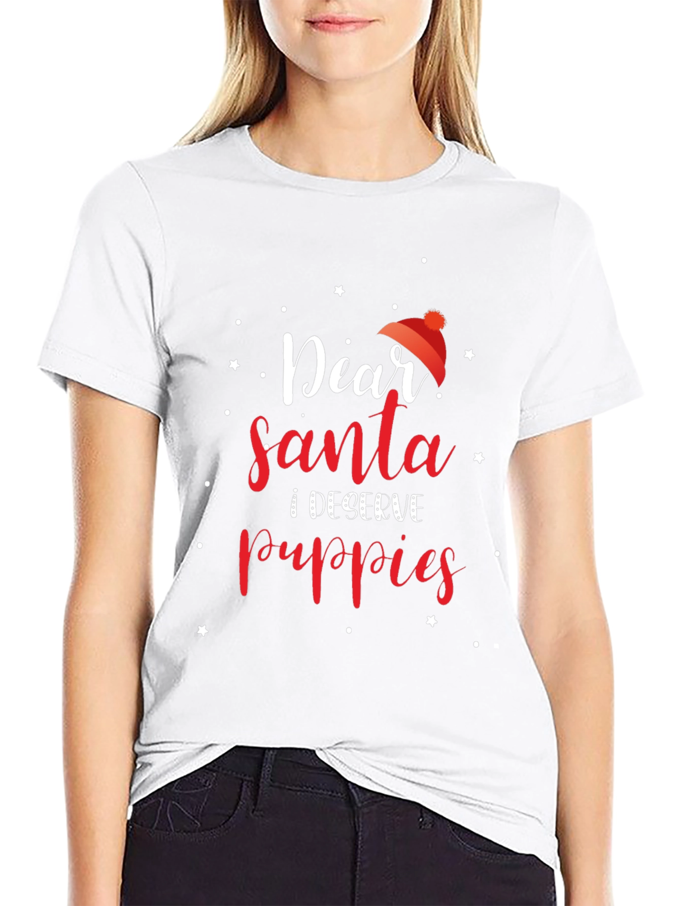 Dear Santa I Deserve Puppies Christmas T-Shirt