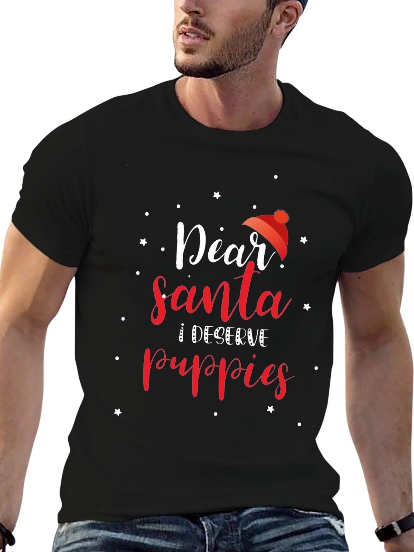 Dear Santa I Deserve Puppies Christmas T-Shirt