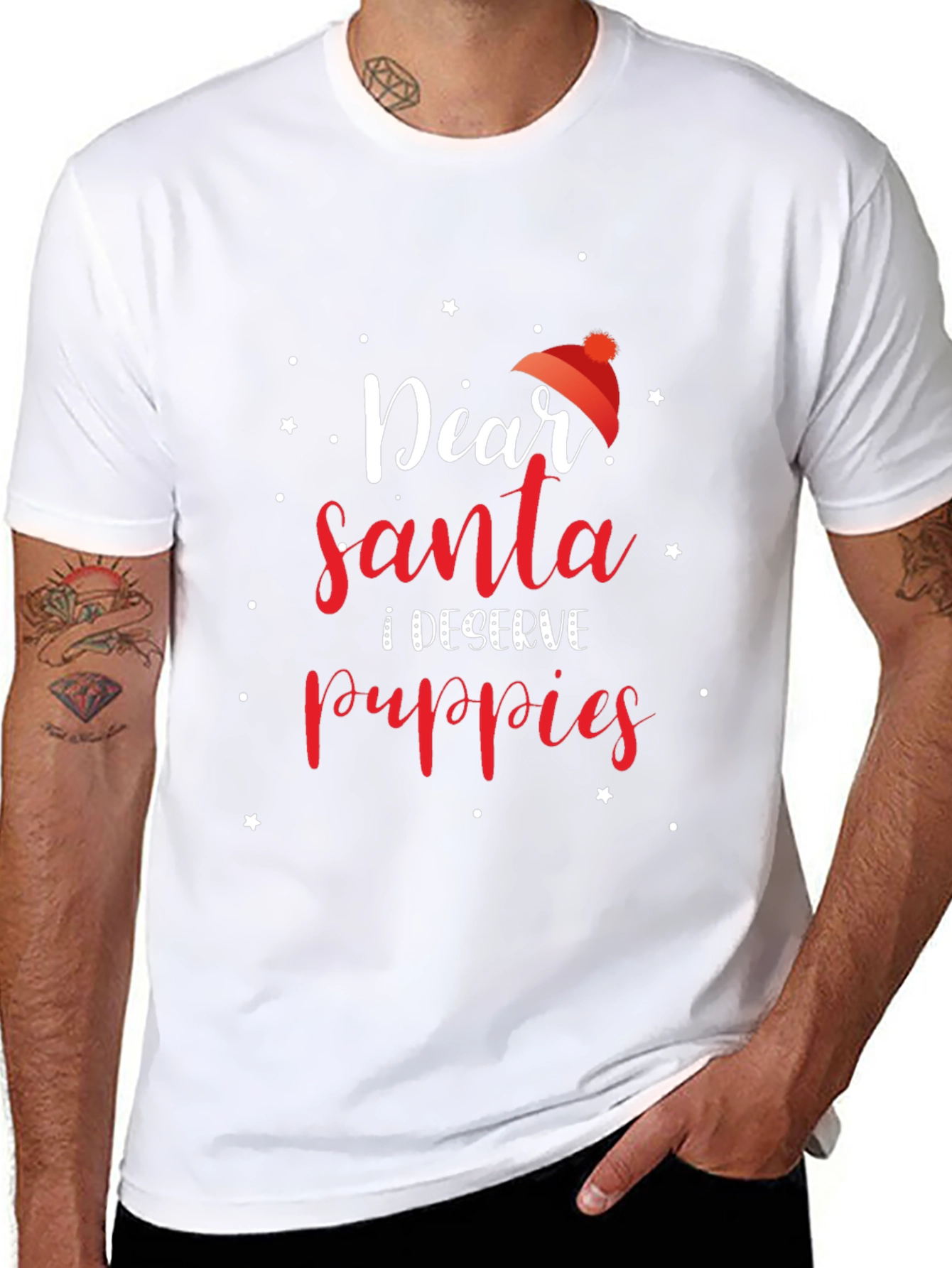 Dear Santa I Deserve Puppies Christmas T-Shirt