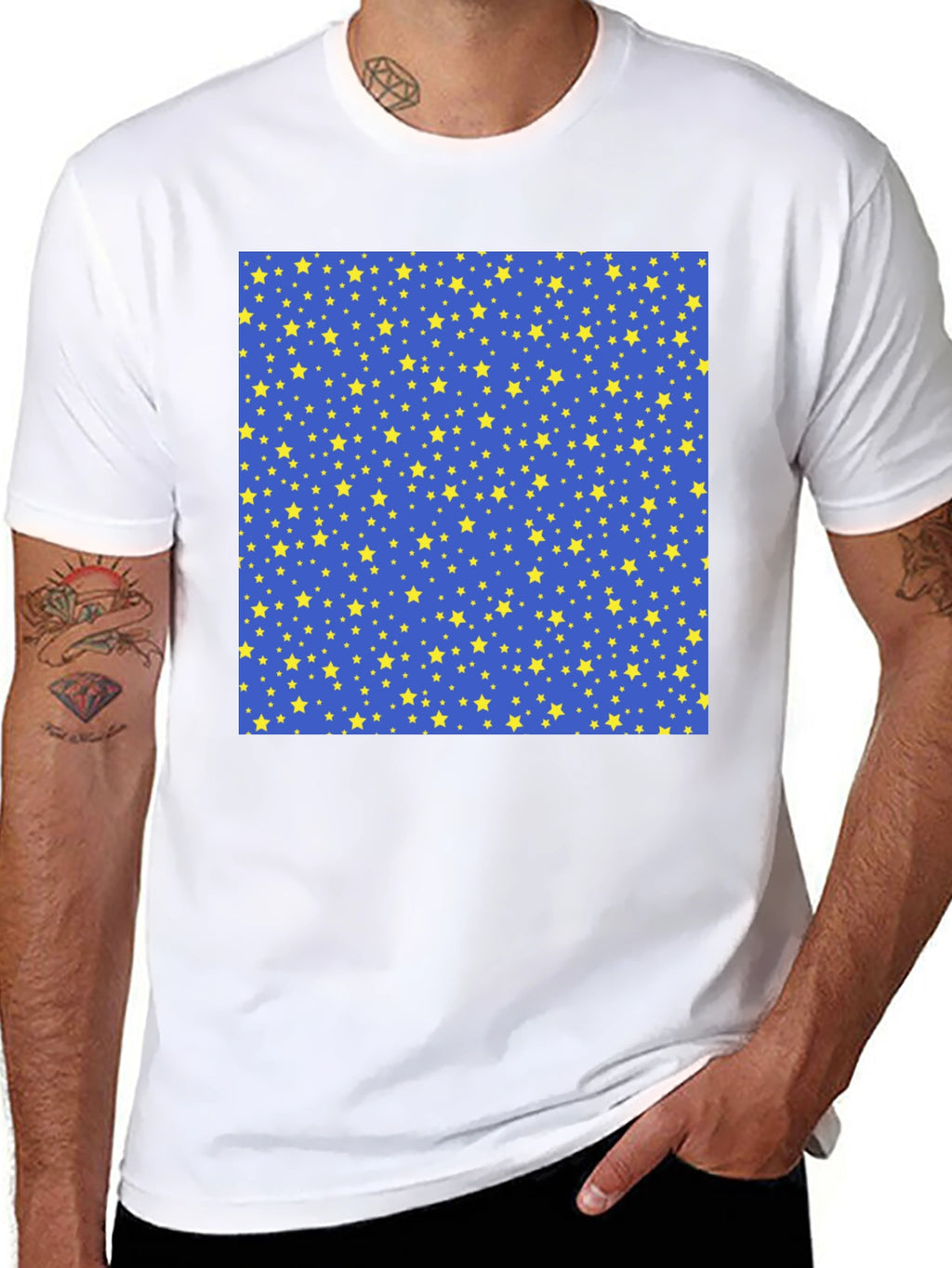 Starry Night Patterned T-Shirt