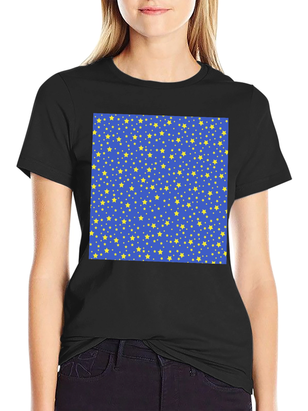 Starry Night Patterned T-Shirt