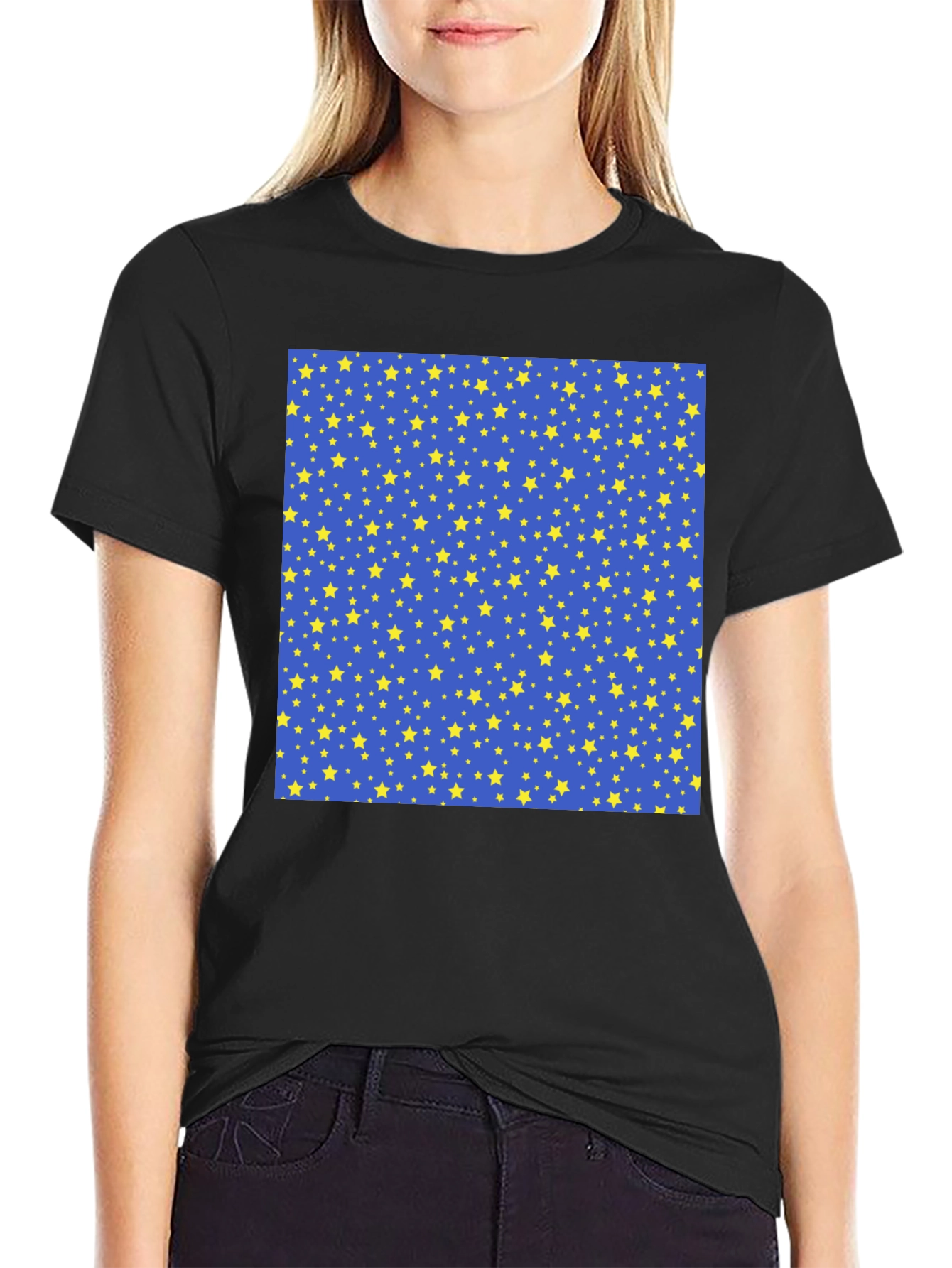 Starry Night Patterned T-Shirt