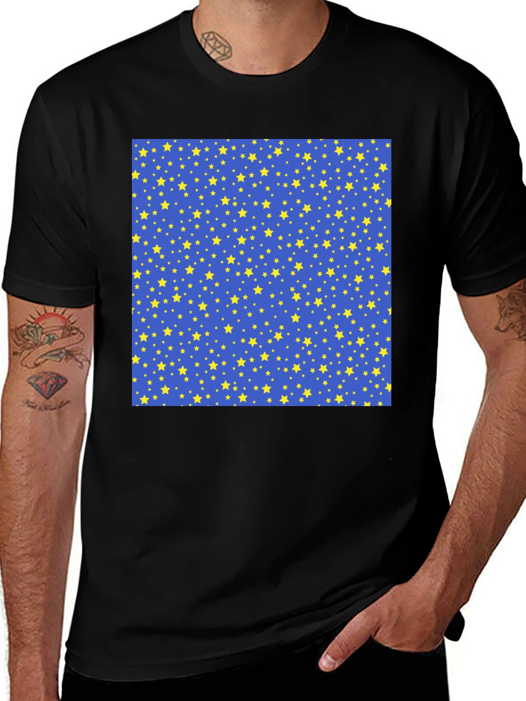 Starry Night Patterned T-Shirt