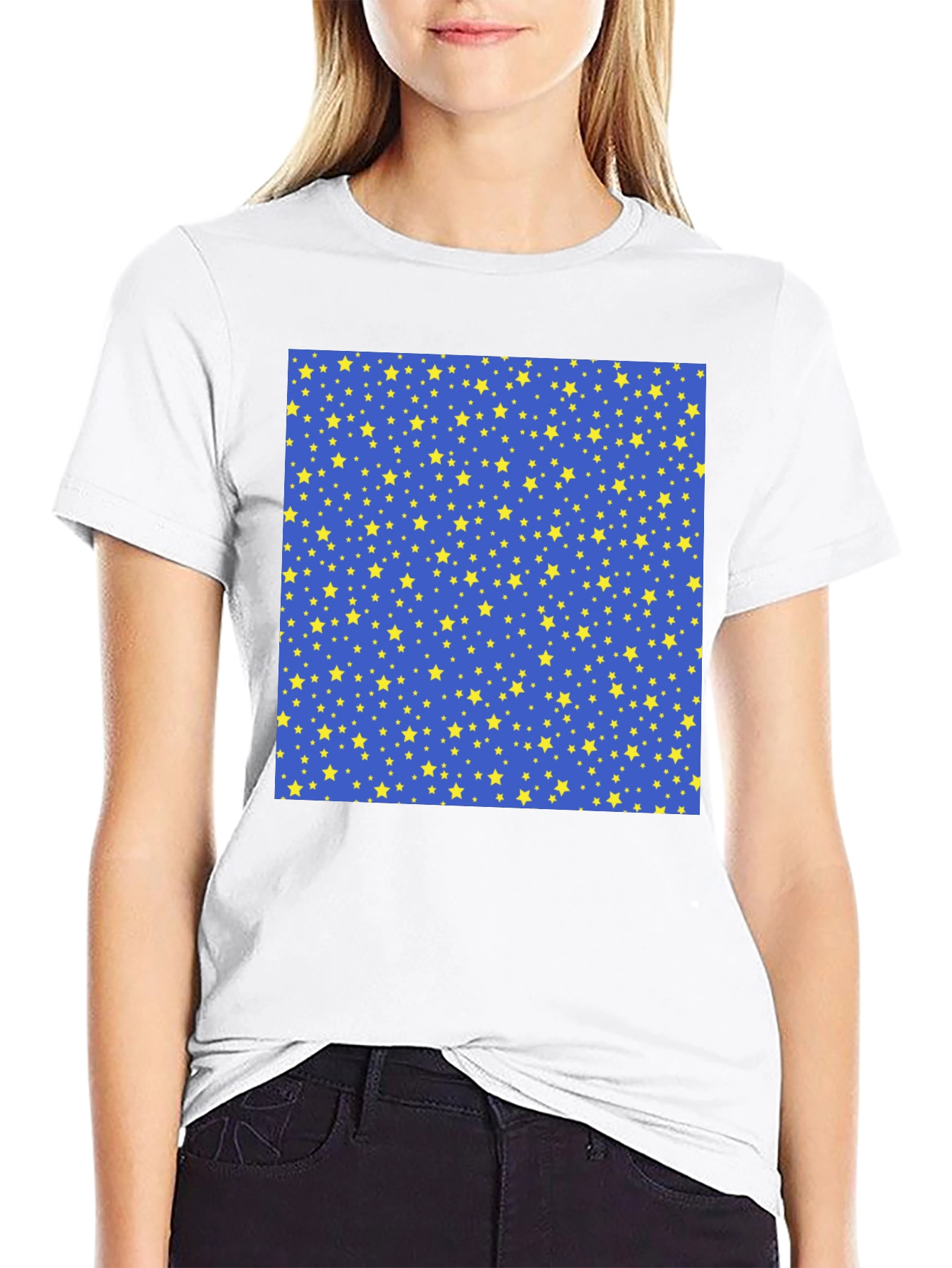 Starry Night Patterned T-Shirt