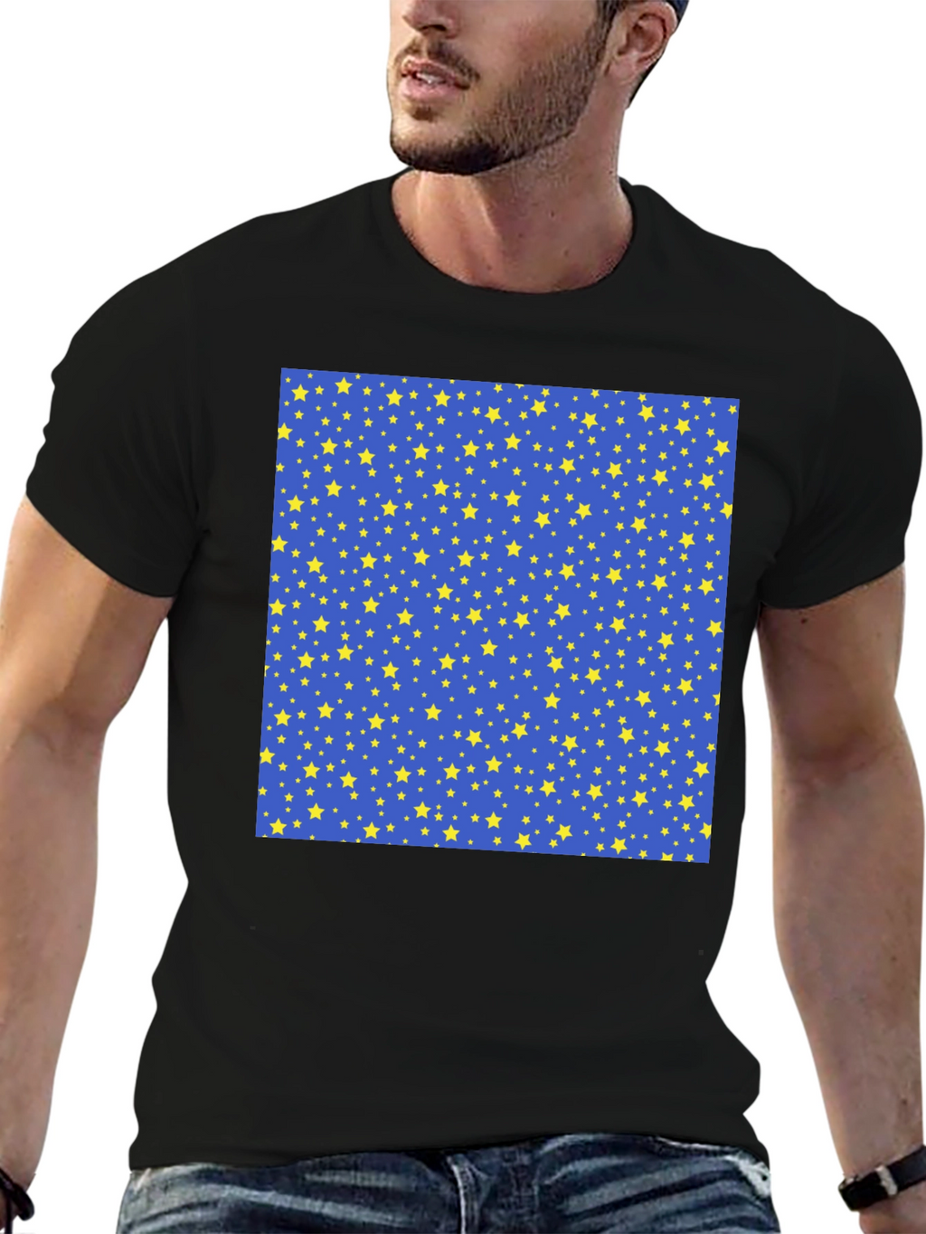Starry Night Patterned T-Shirt