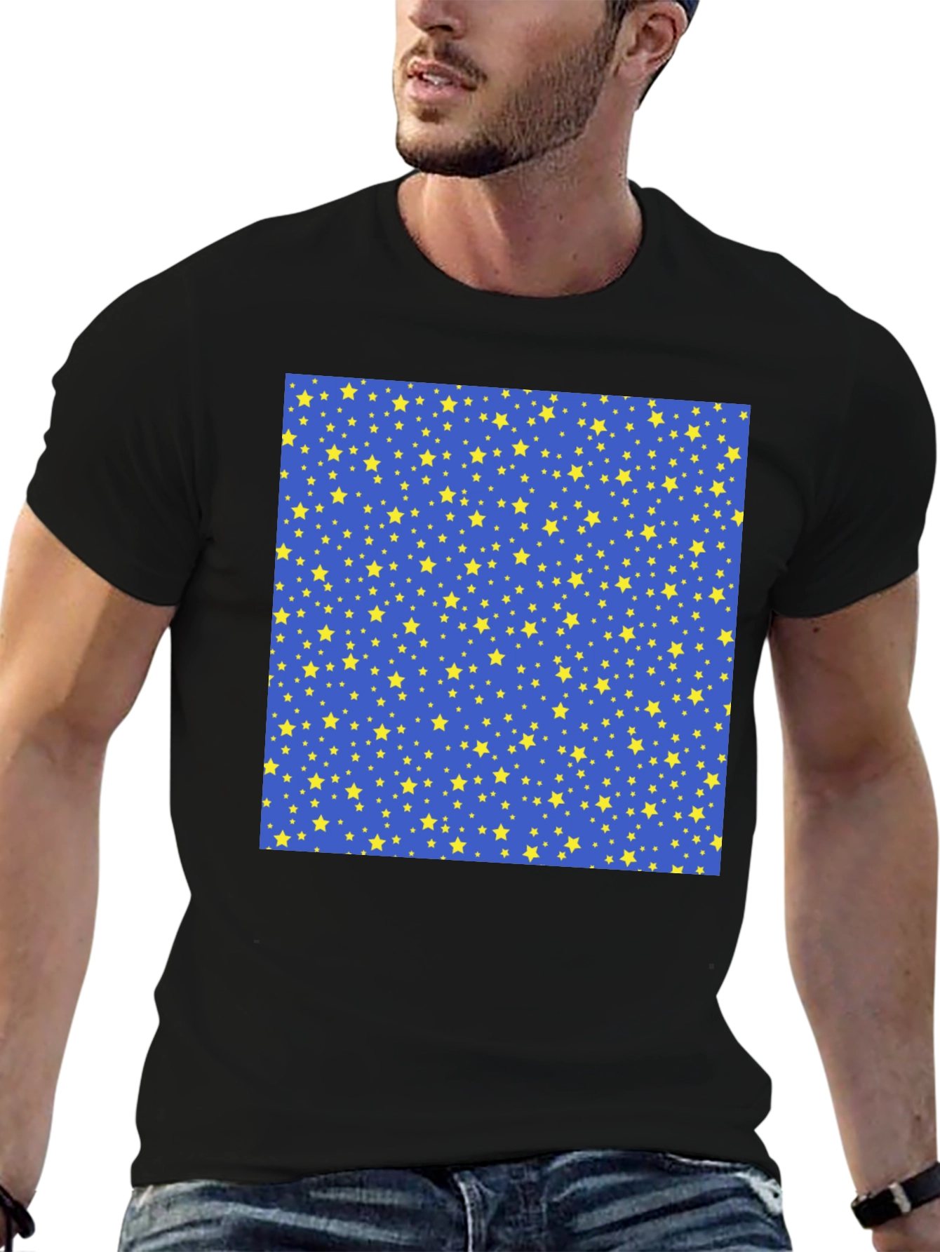 Starry Night Patterned T-Shirt