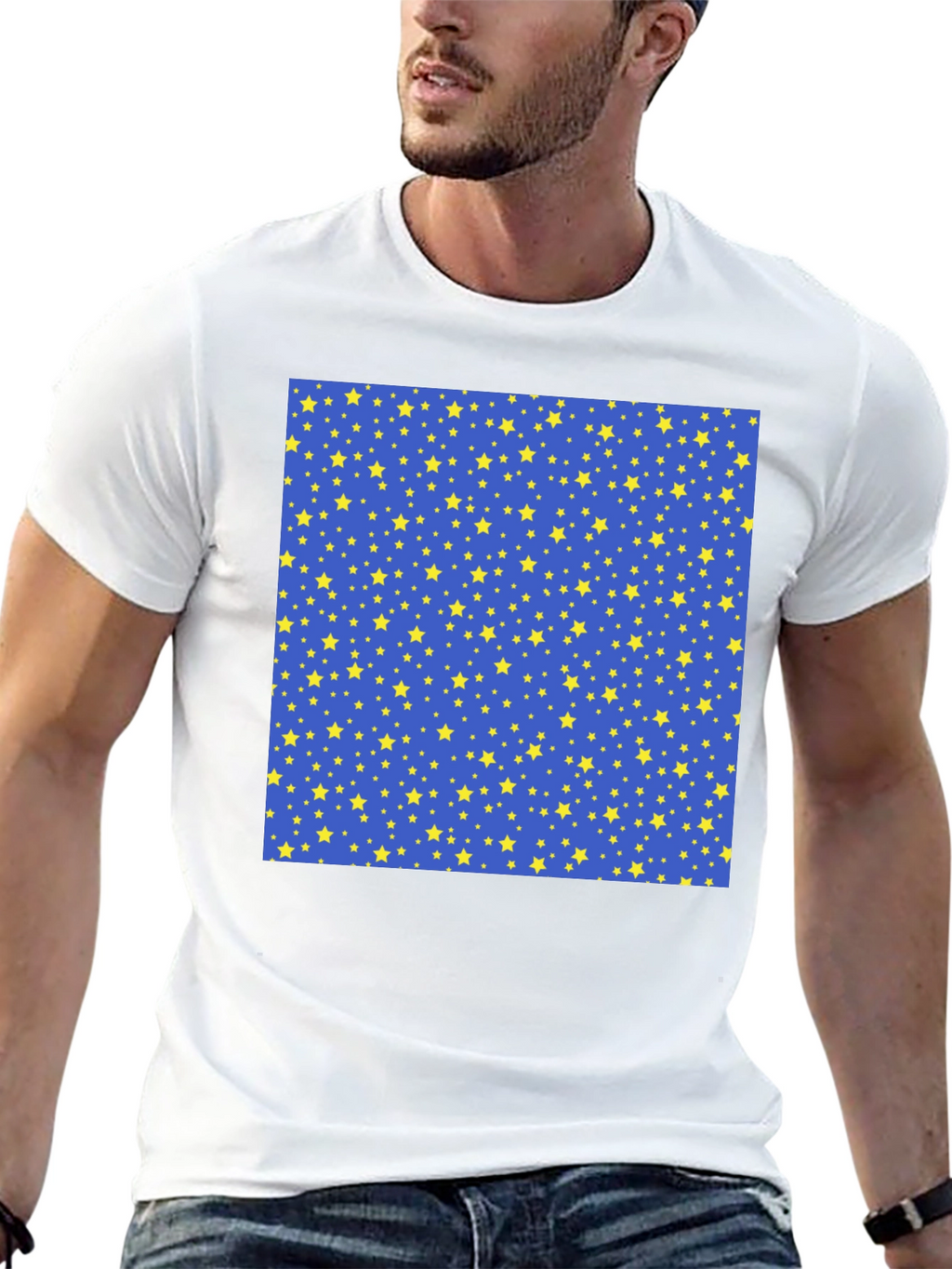 Starry Night Patterned T-Shirt