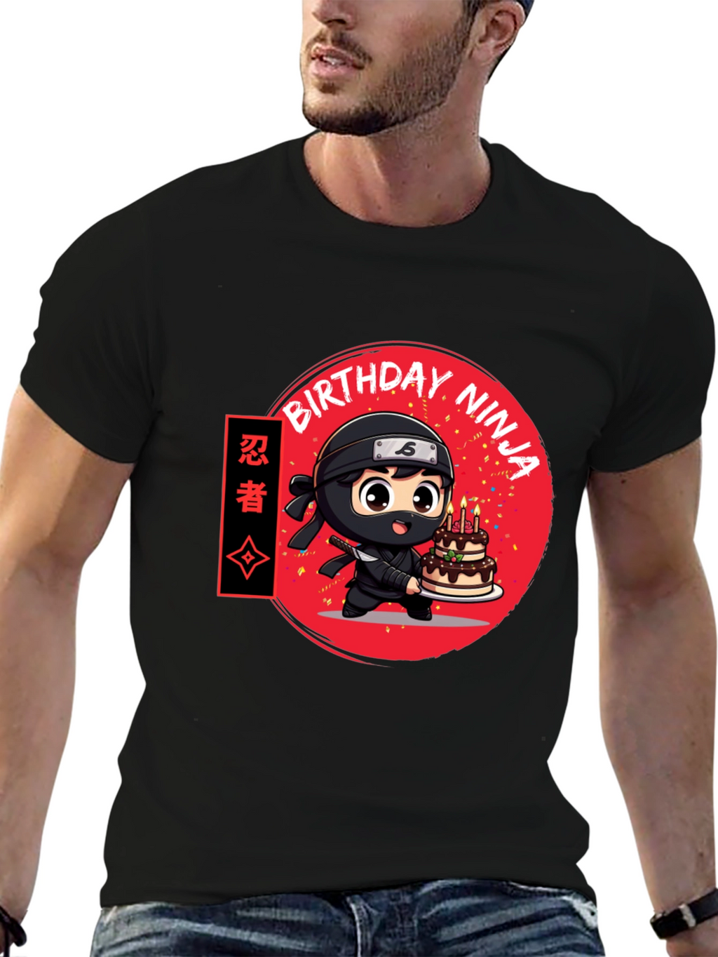 Birthday Ninja Graphic Tee - Cool Anime Style Shirt