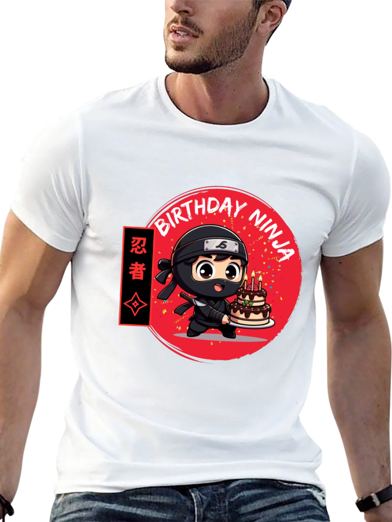 Birthday Ninja Graphic Tee - Cool Anime Style Shirt