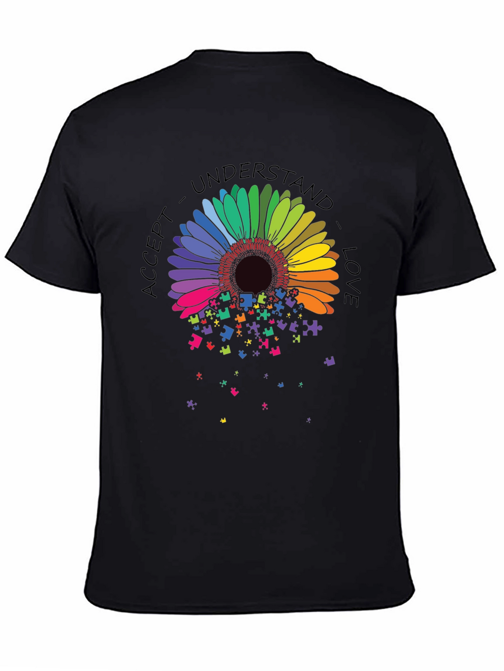 Autism Awareness Sunflower Puzzle Piece T-Shirt