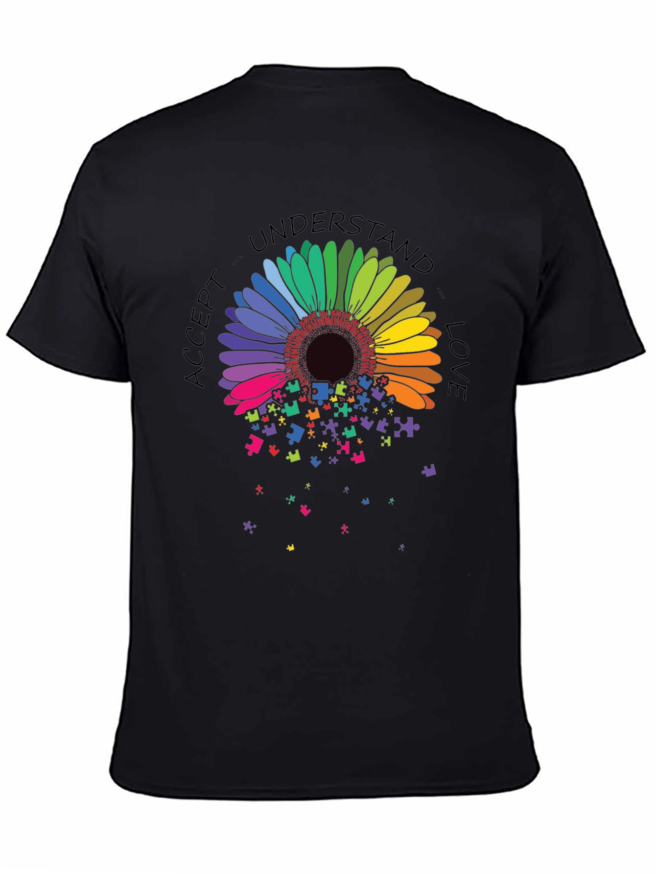 Autism Awareness Sunflower Puzzle Piece T-Shirt