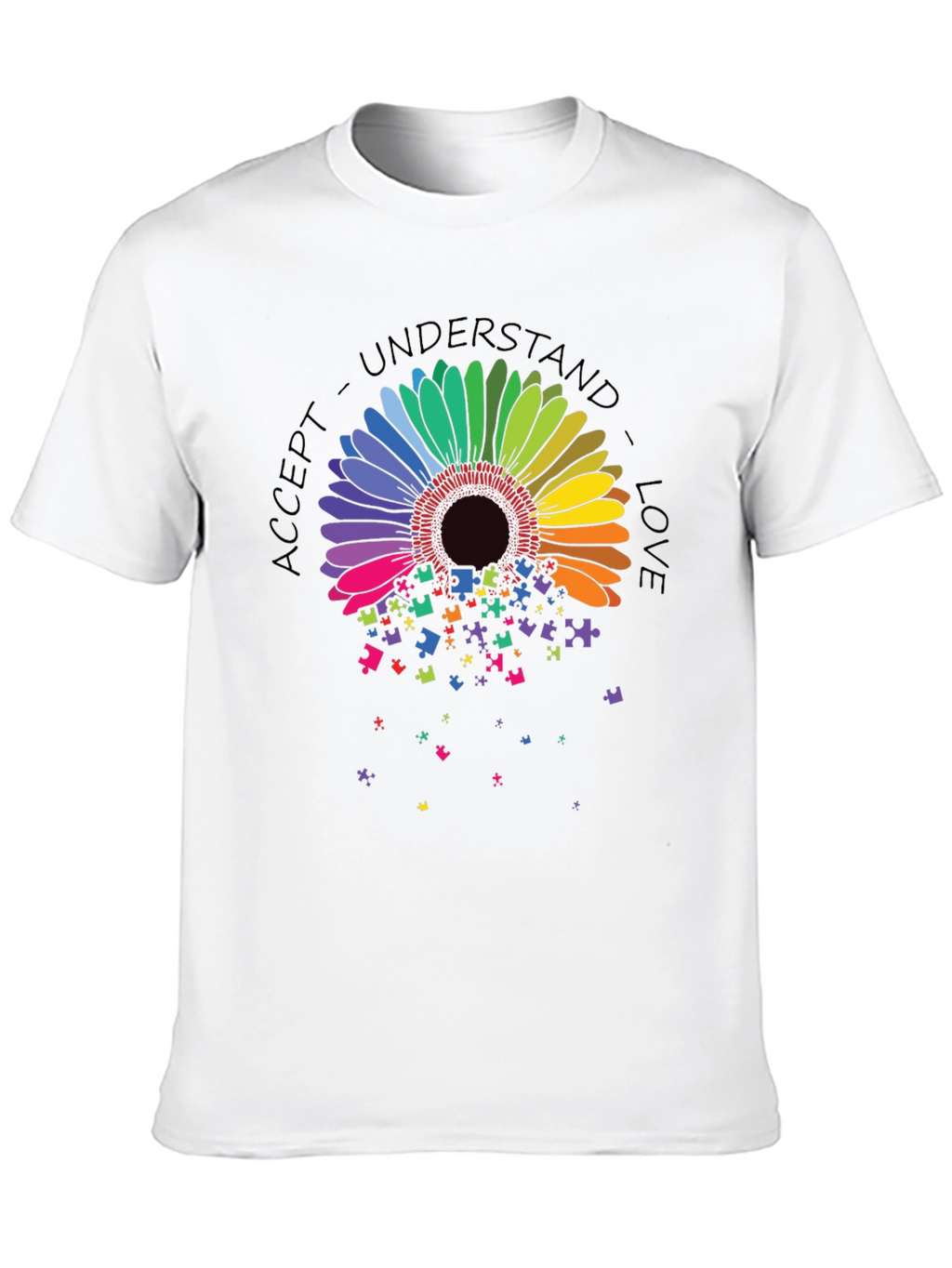Autism Awareness Sunflower Puzzle Piece T-Shirt
