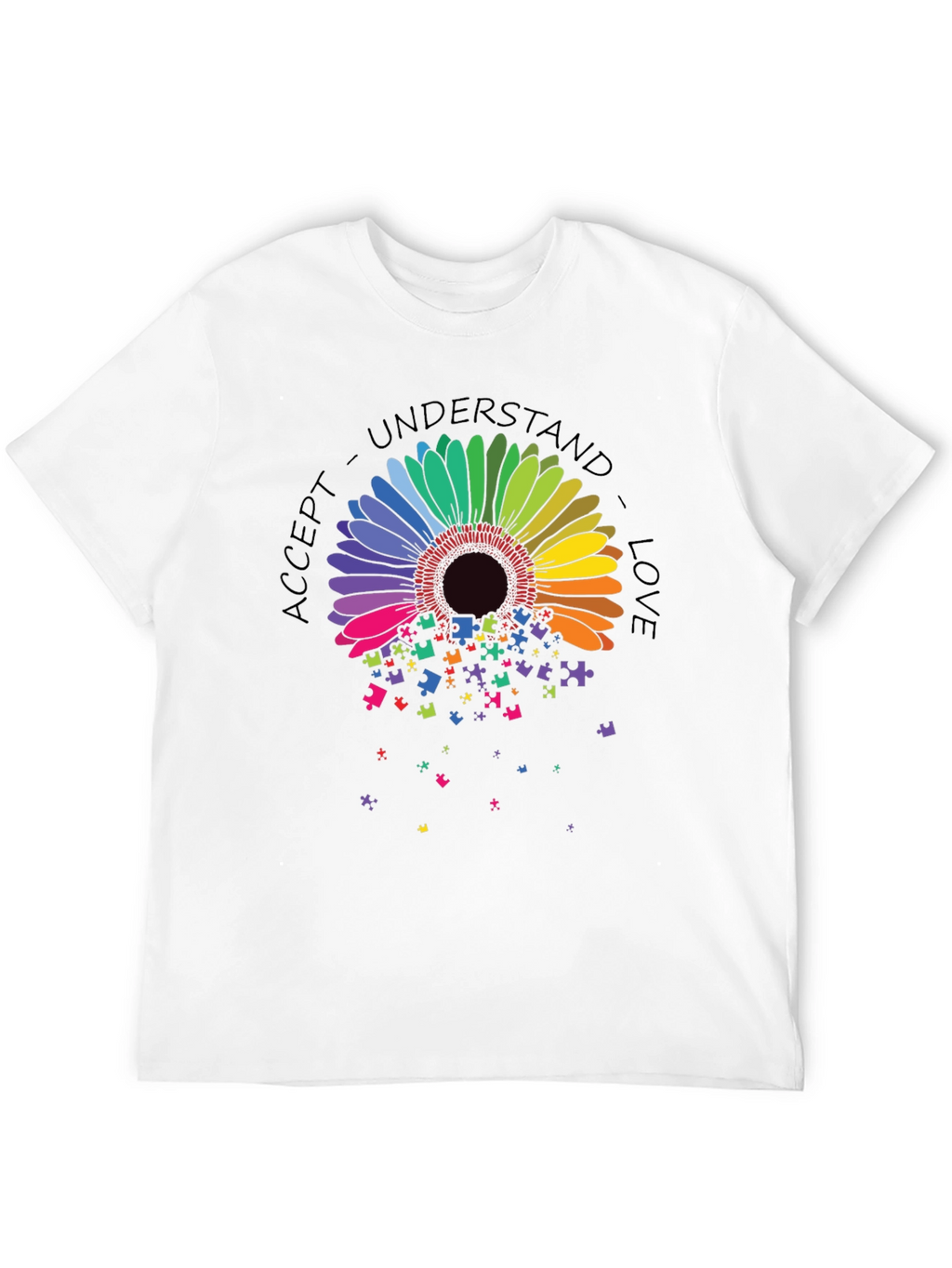 Autism Awareness Sunflower Puzzle Piece T-Shirt