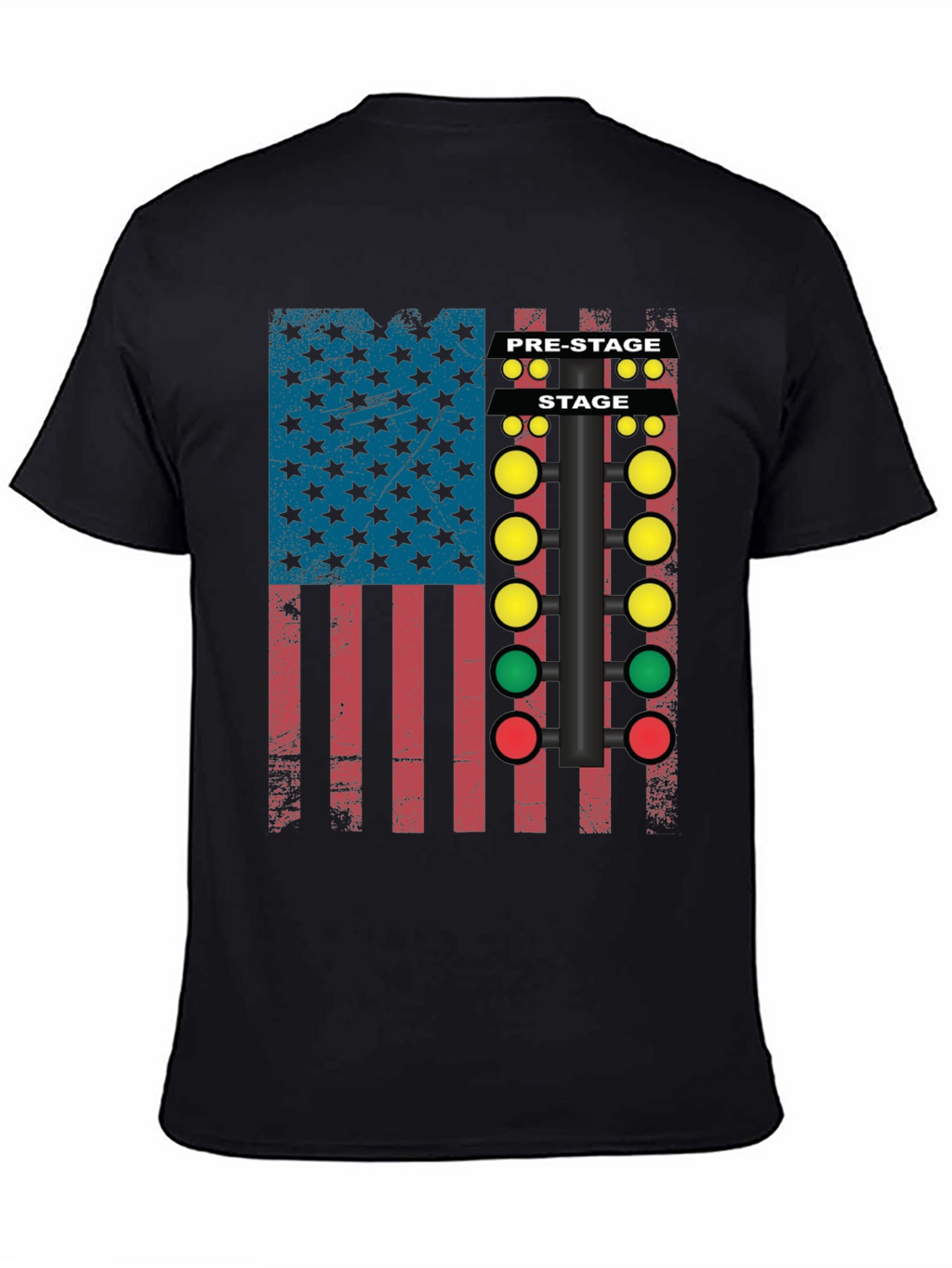 Drag Racing Christmas Tree Flag T-Shirt