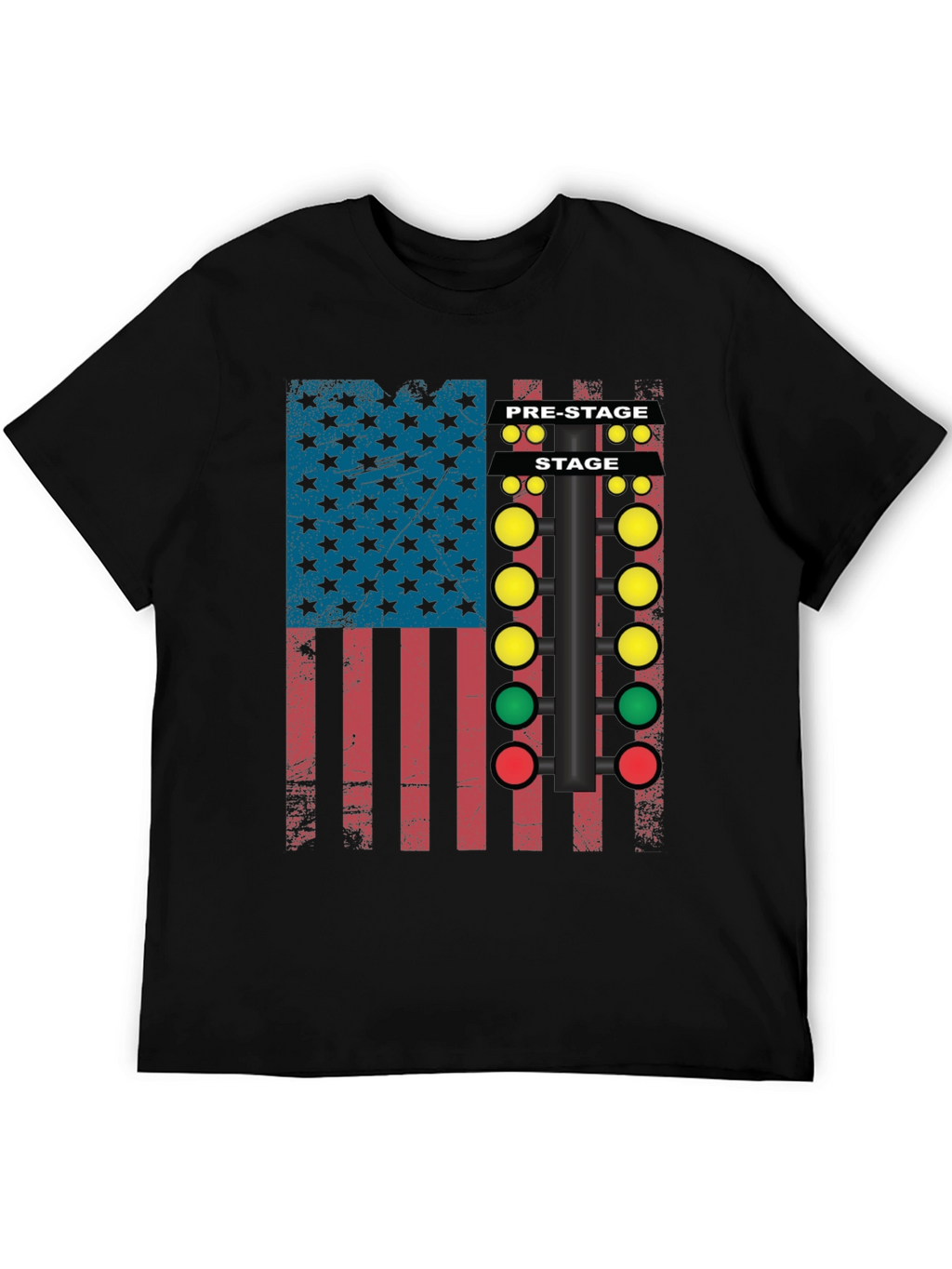 Drag Racing Christmas Tree Flag T-Shirt
