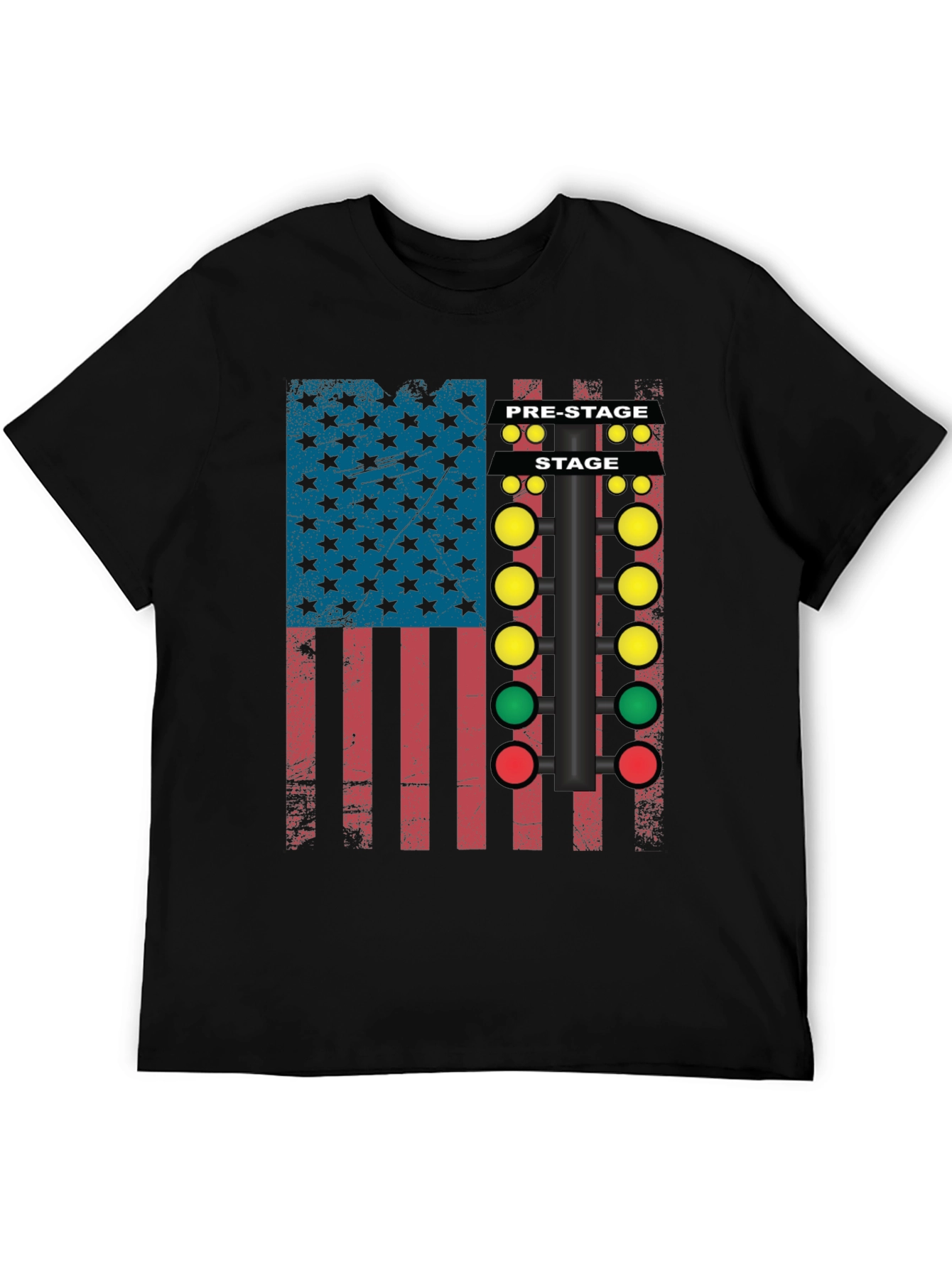 Drag Racing Christmas Tree Flag T-Shirt