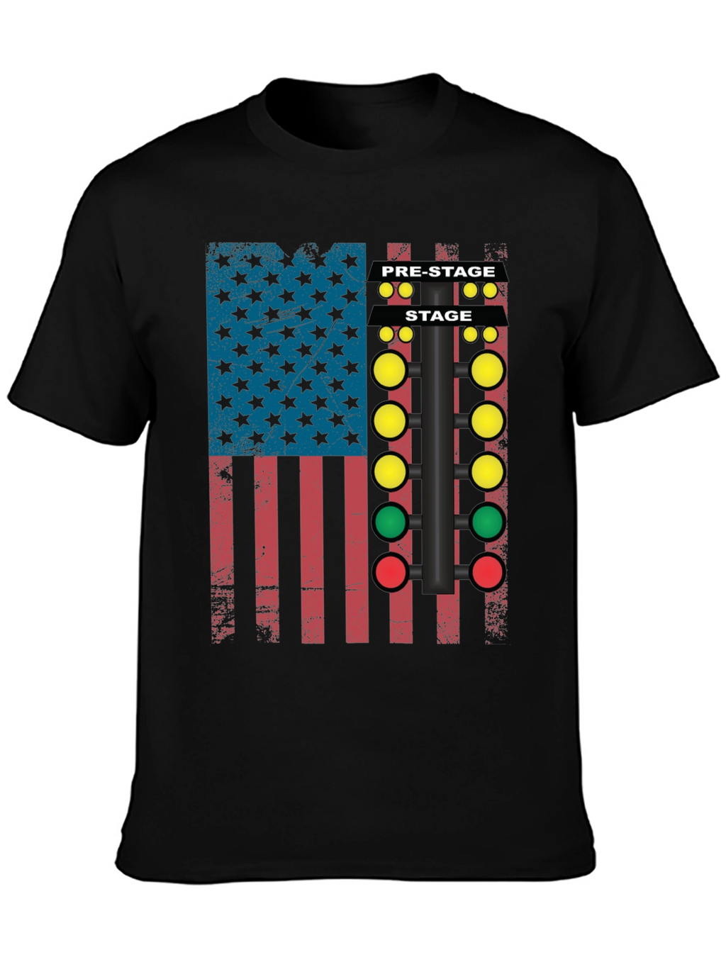 Drag Racing Christmas Tree Flag T-Shirt