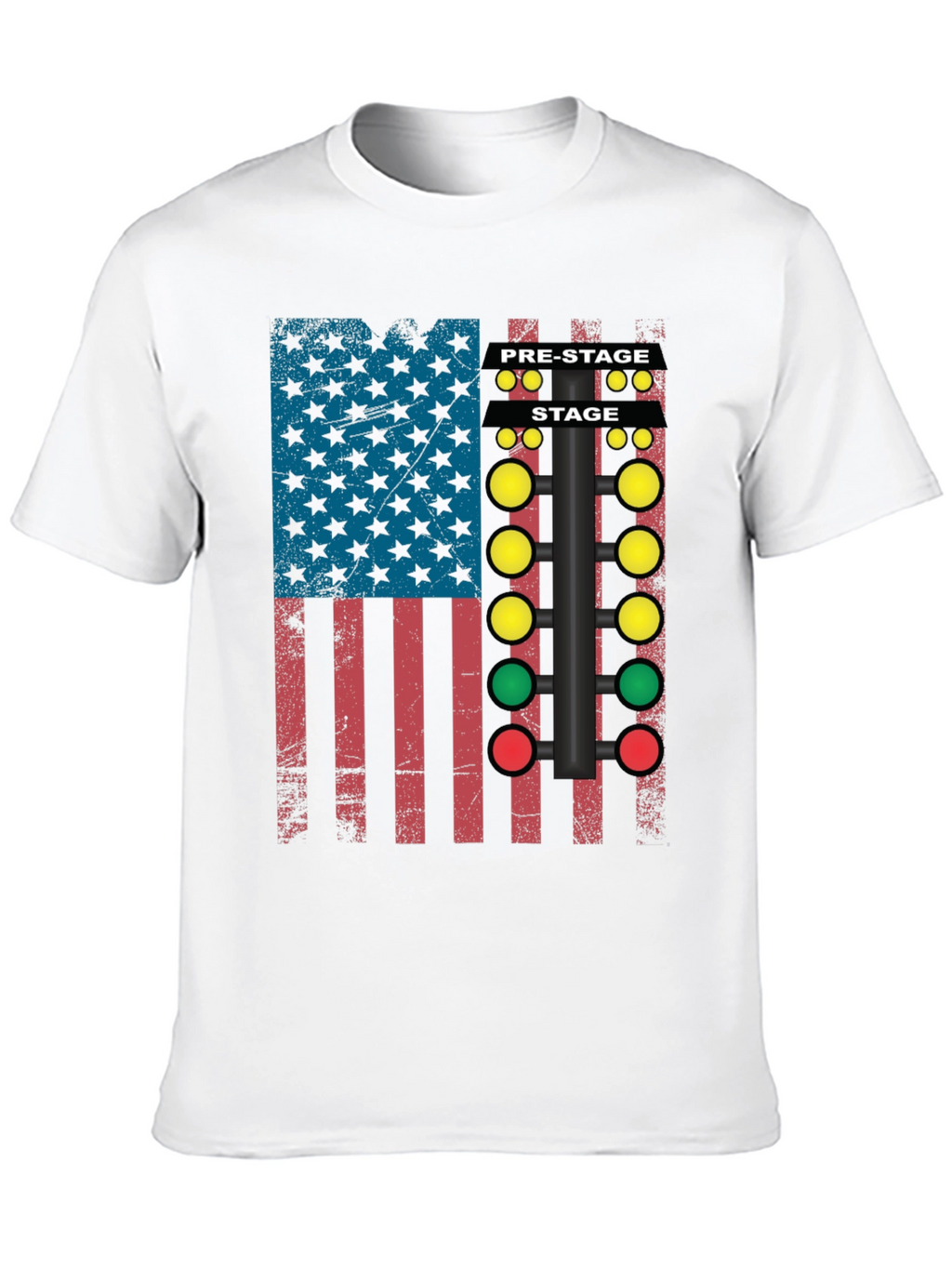 Drag Racing Christmas Tree Flag T-Shirt