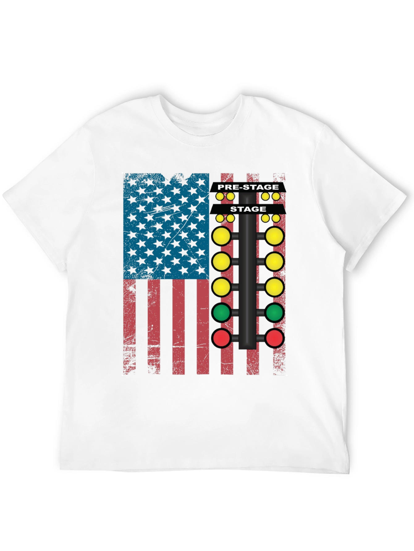 Drag Racing Christmas Tree Flag T-Shirt