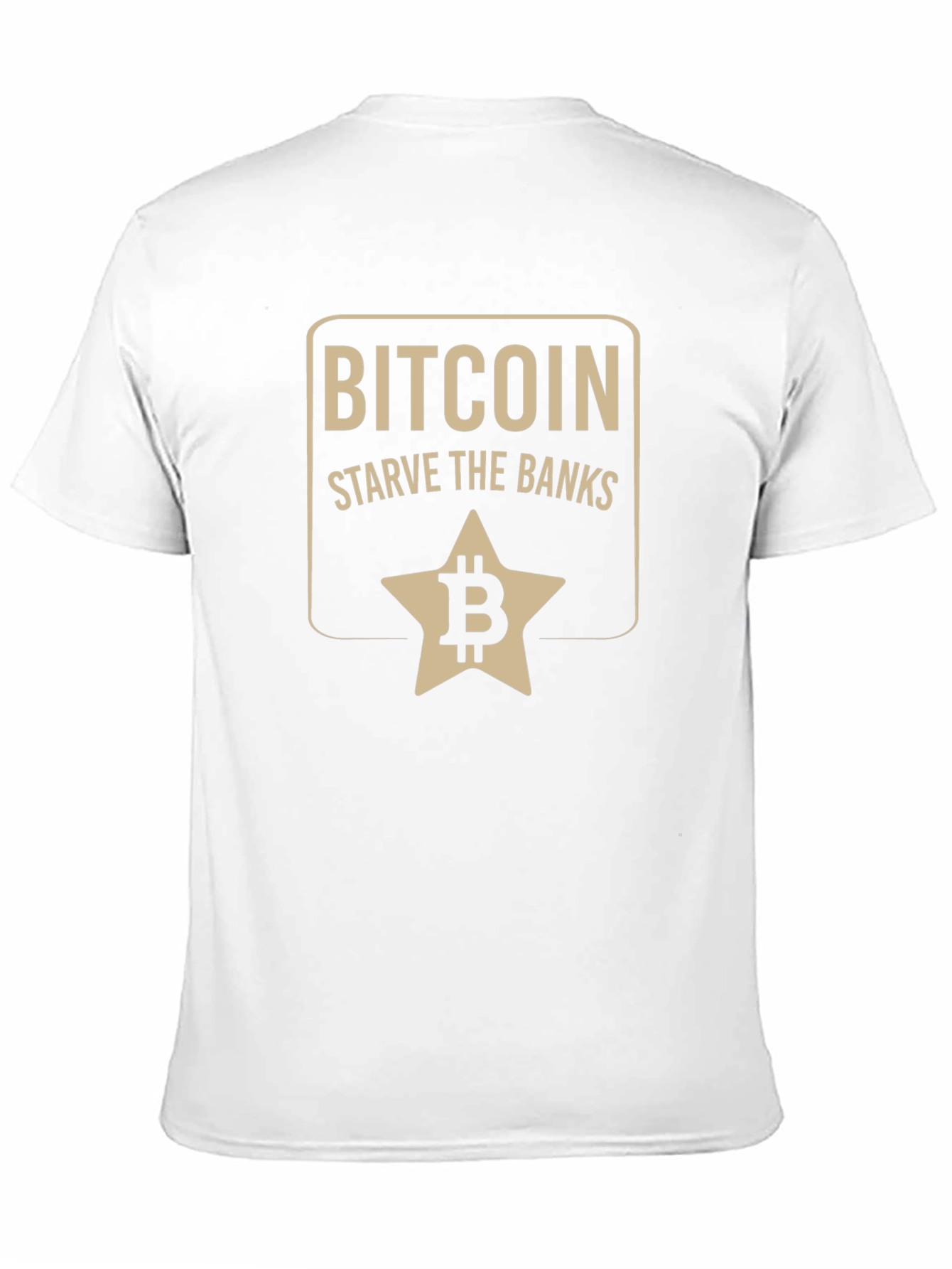 Bitcoin Starve the Banks Graphic T-Shirt
