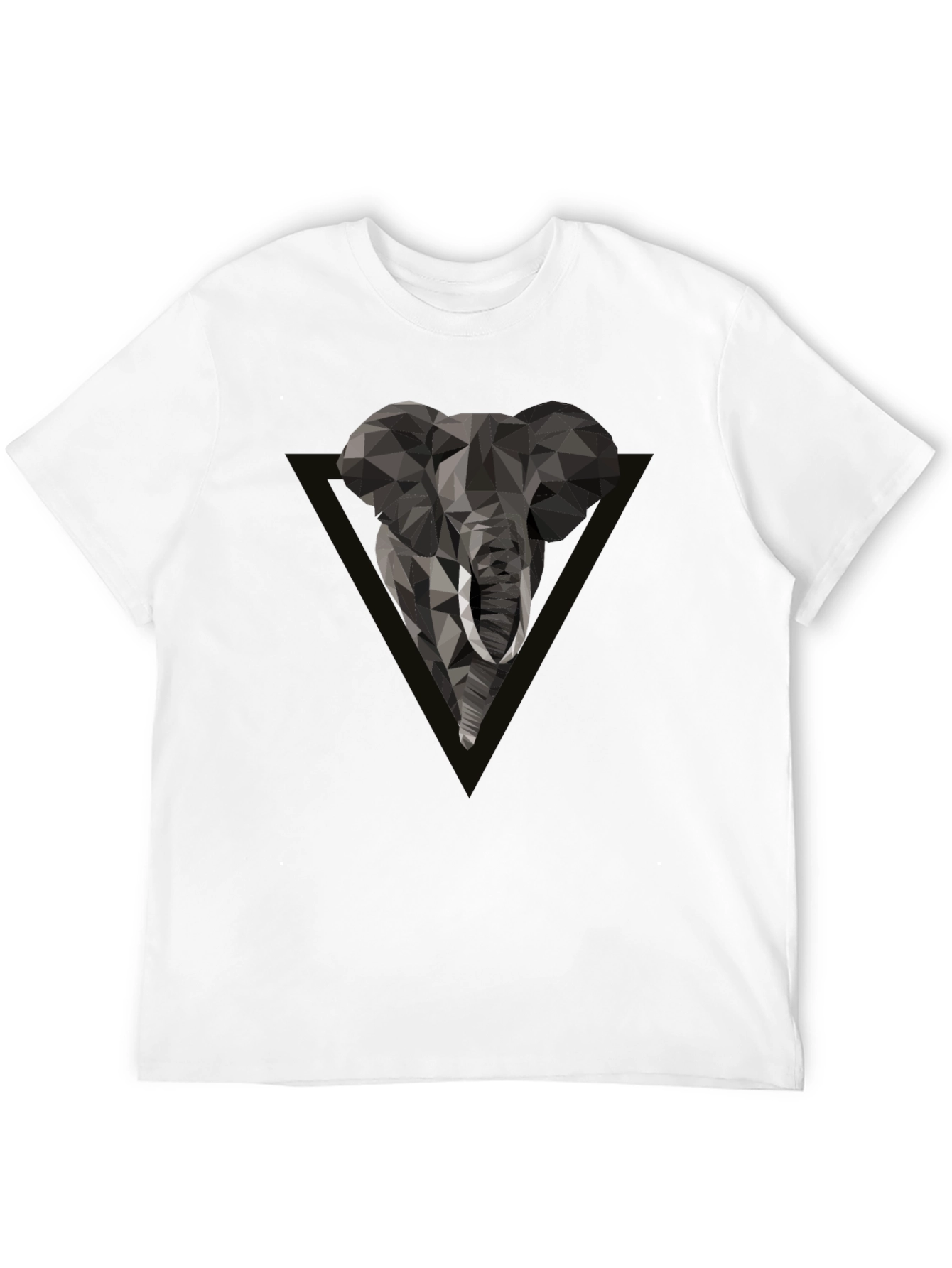 Geometric Elephant Tee - Modern Graphic Print