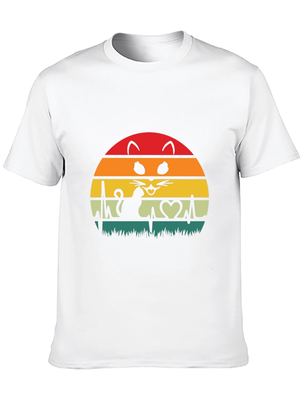 Cat Lover Heartbeat T-Shirt - Unisex Graphic Tee