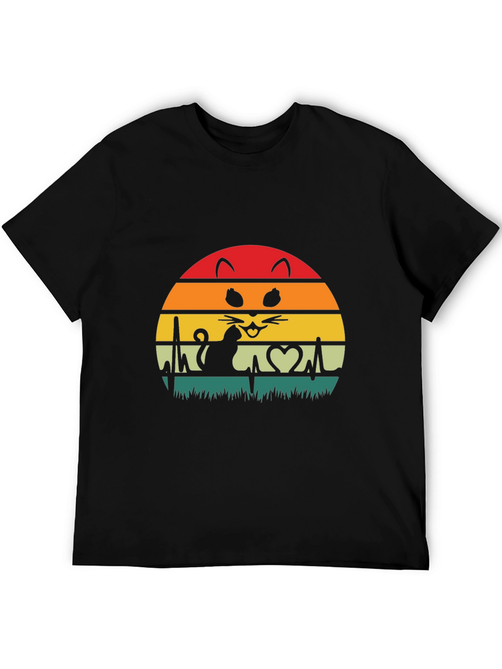 Cat Lover Heartbeat T-Shirt - Unisex Graphic Tee