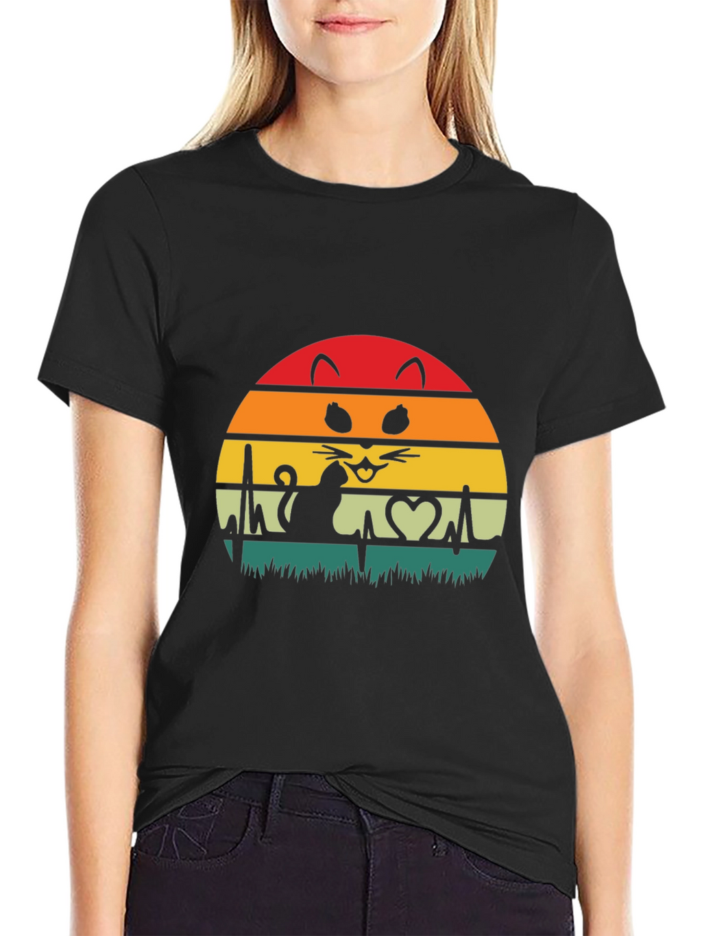 Cat Lover Heartbeat T-Shirt - Unisex Graphic Tee
