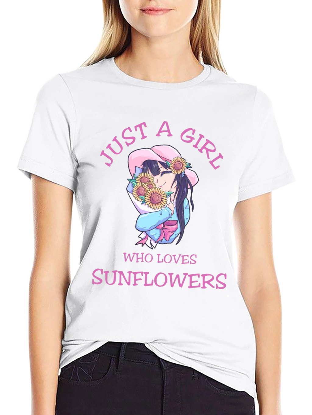 Just a Girl Who Loves Sunflowers T-Shirt