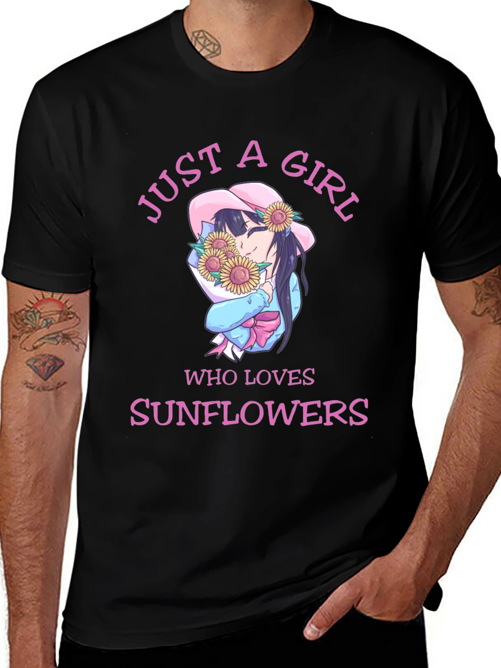 Just a Girl Who Loves Sunflowers T-Shirt