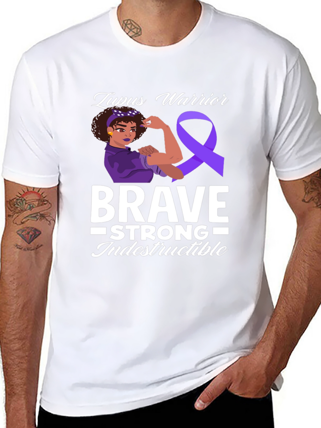 Lupus Warrior T-Shirt Brave Strong Indestructible