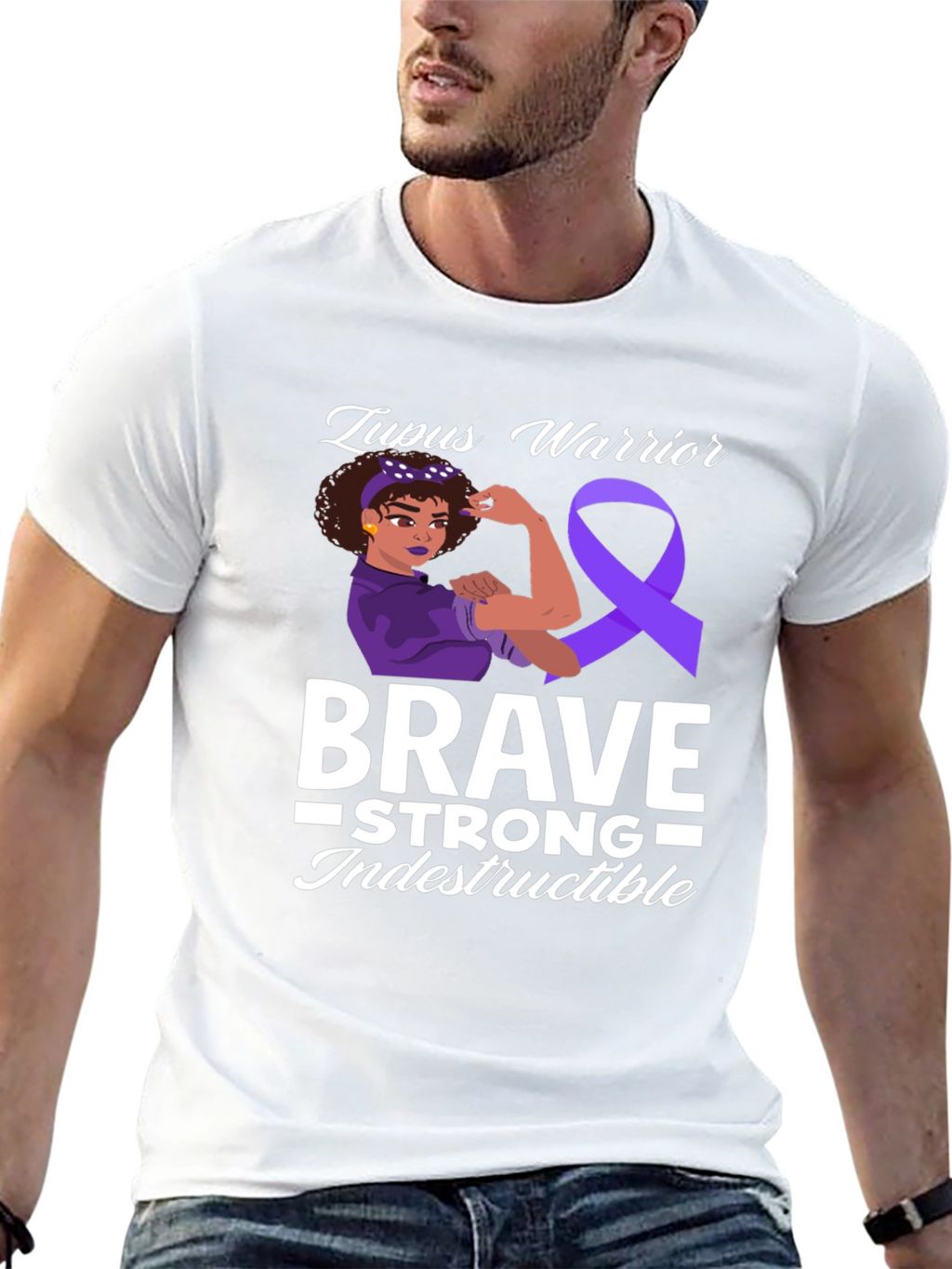 Lupus Warrior T-Shirt Brave Strong Indestructible
