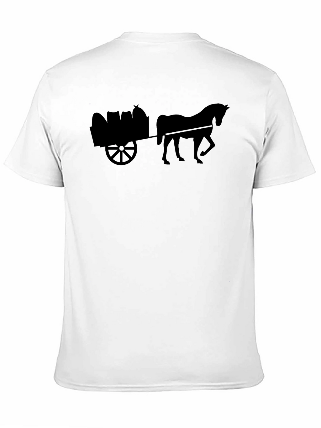 Horse & Cart Black T-Shirt - Equestrian Style