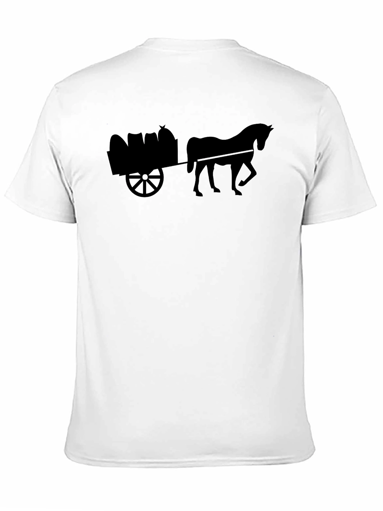 Horse & Cart Black T-Shirt - Equestrian Style