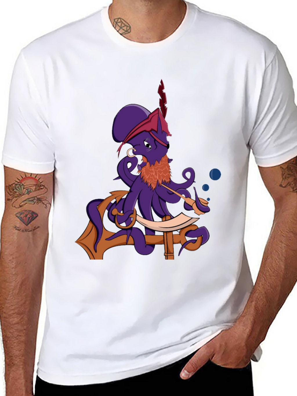Pirate Octopus T-Shirt - Nautical Adventure