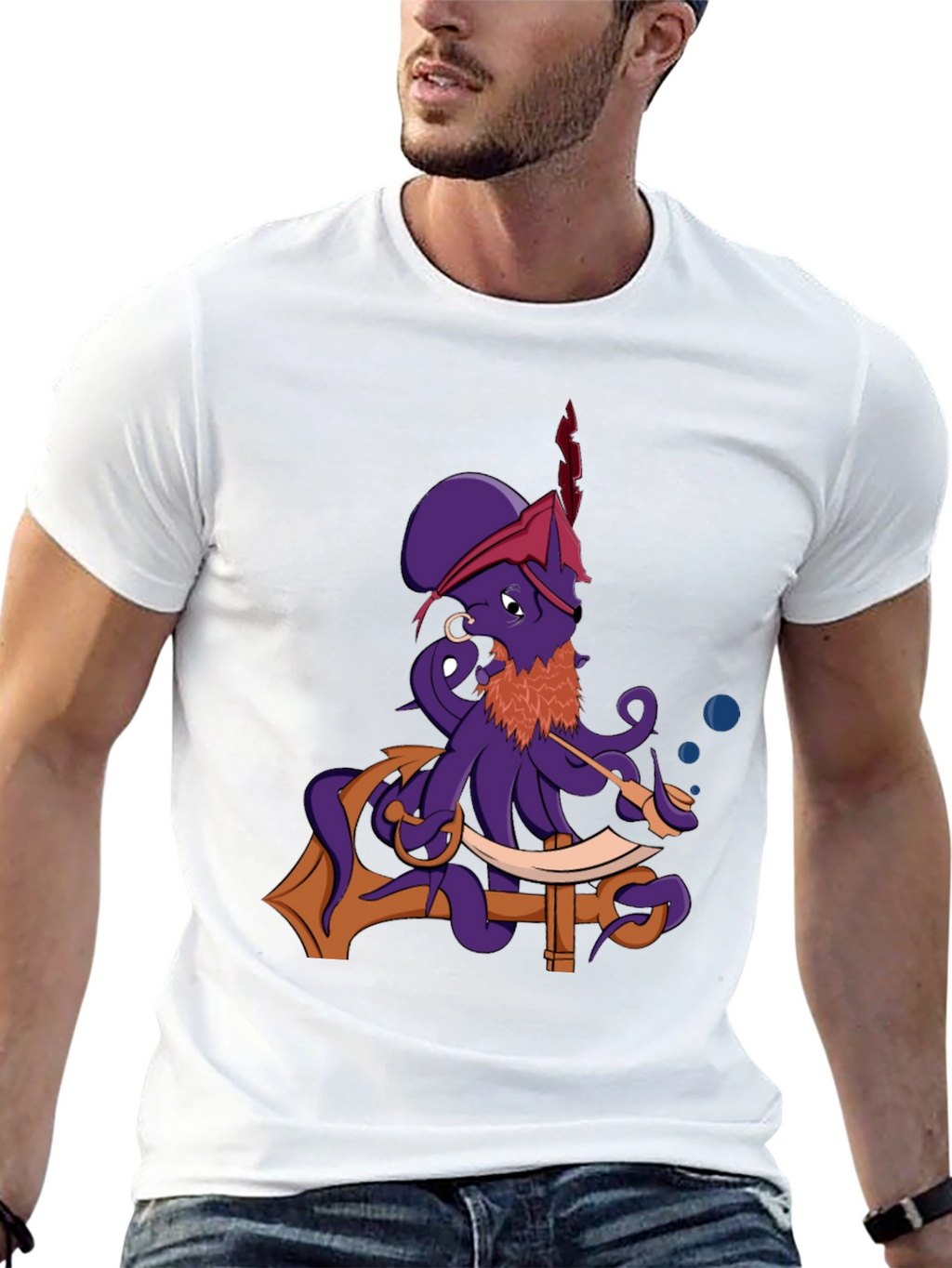 Pirate Octopus T-Shirt - Nautical Adventure