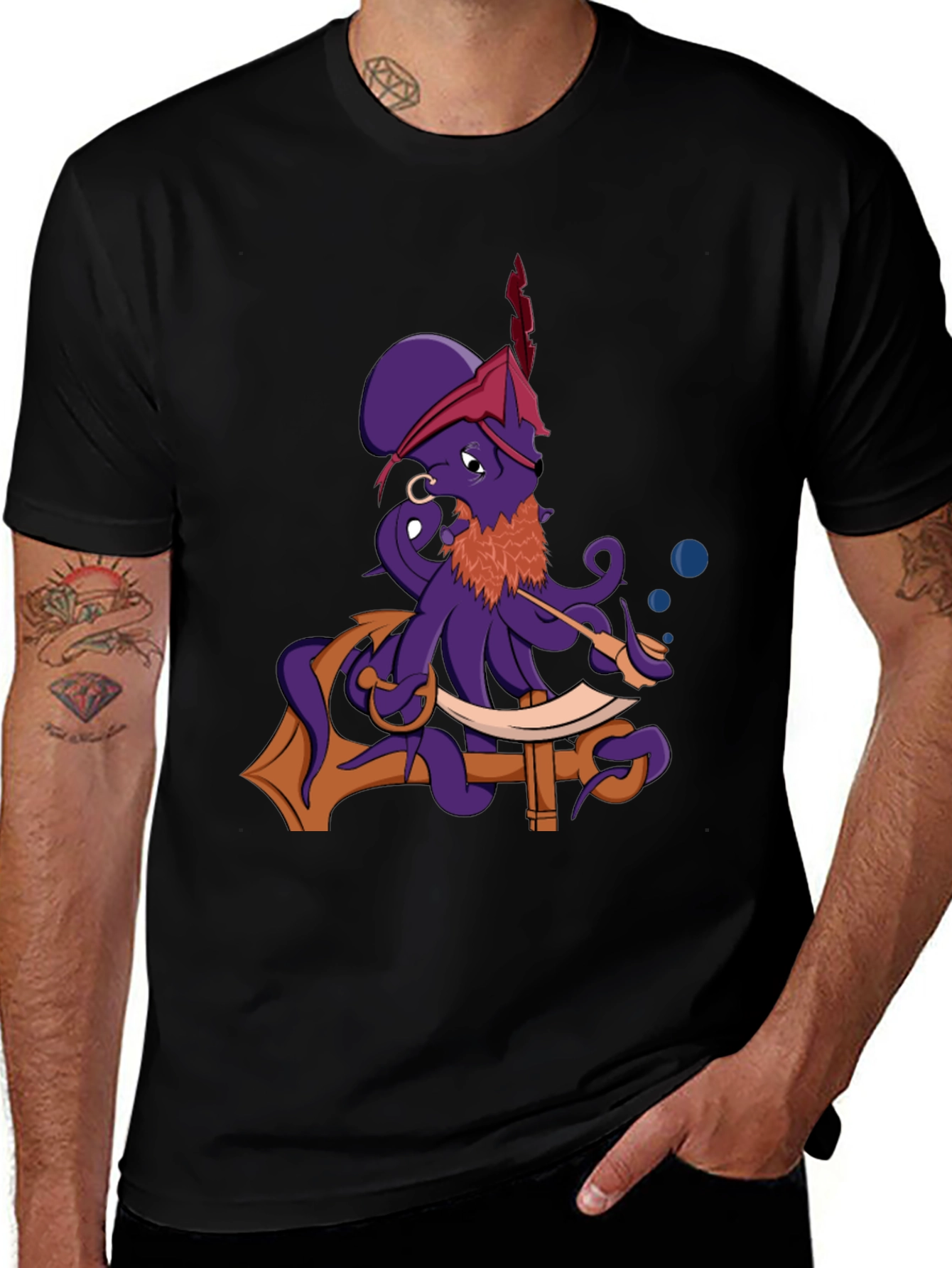 Pirate Octopus T-Shirt - Nautical Adventure