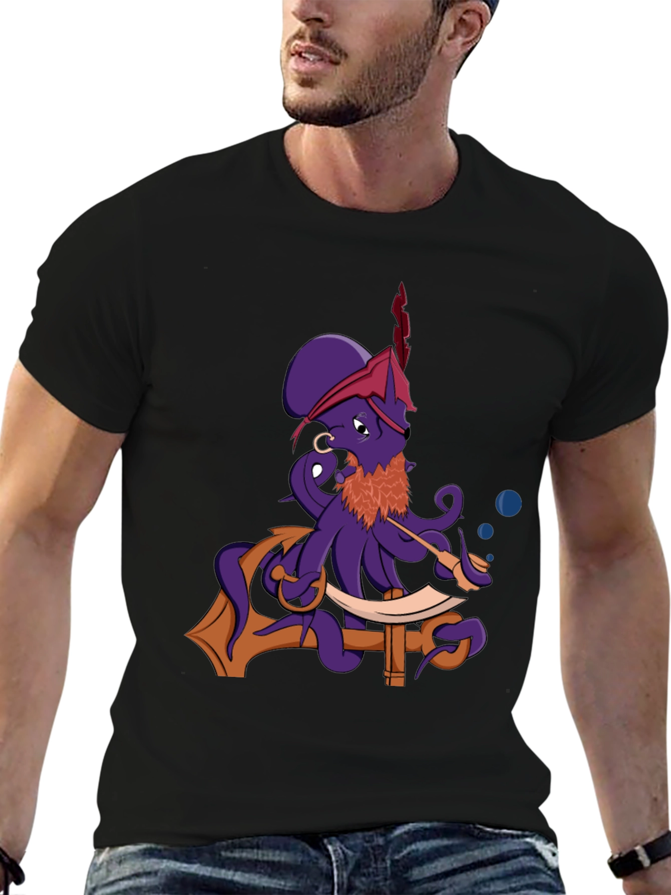 Pirate Octopus T-Shirt - Nautical Adventure